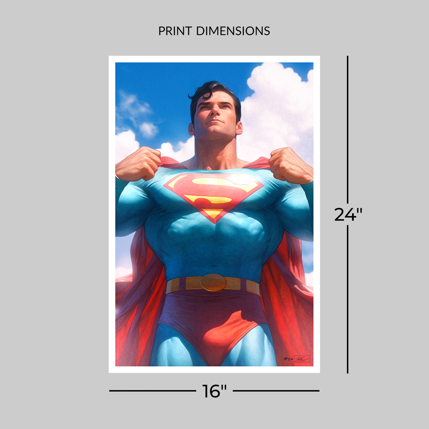 DC Comics Justice League Trinity: Superman™ Art Print  Exclusive Edition View 2