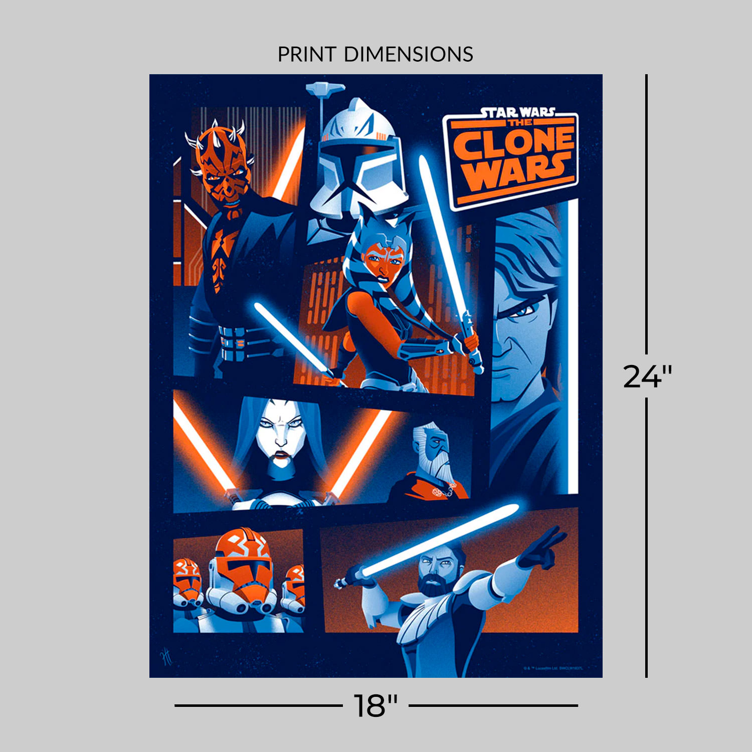 Star Wars A Galaxy Divided Art Print  View 2