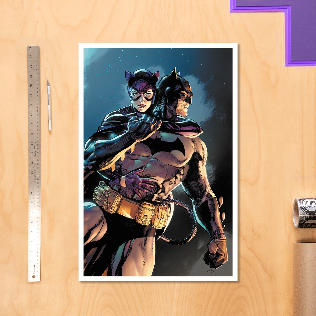DC Comics Batman™ & Catwoman™ Art Print  Exclusive Edition View 1
