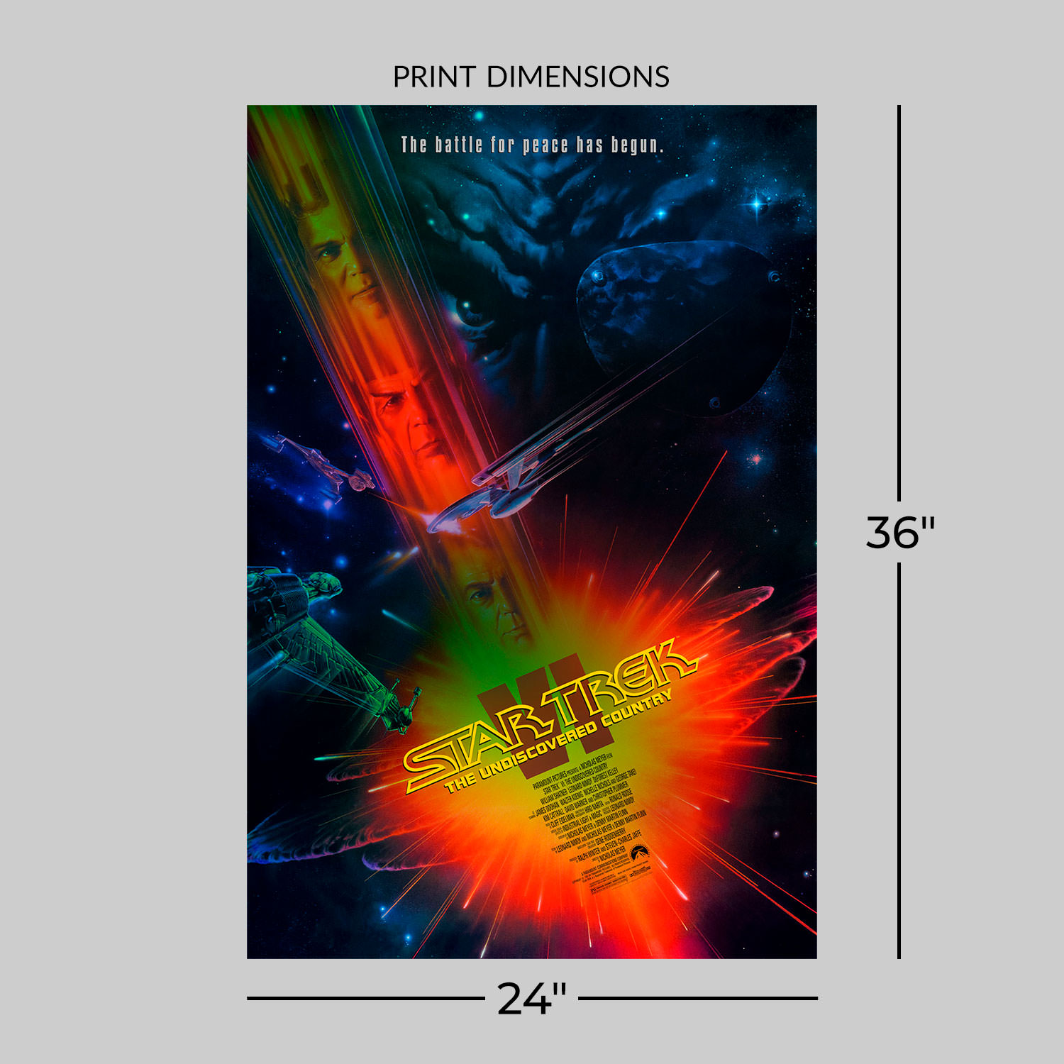 Star Trek Star Trek VI: The Undiscovered Country Foil Variant Movie Poster  View 2