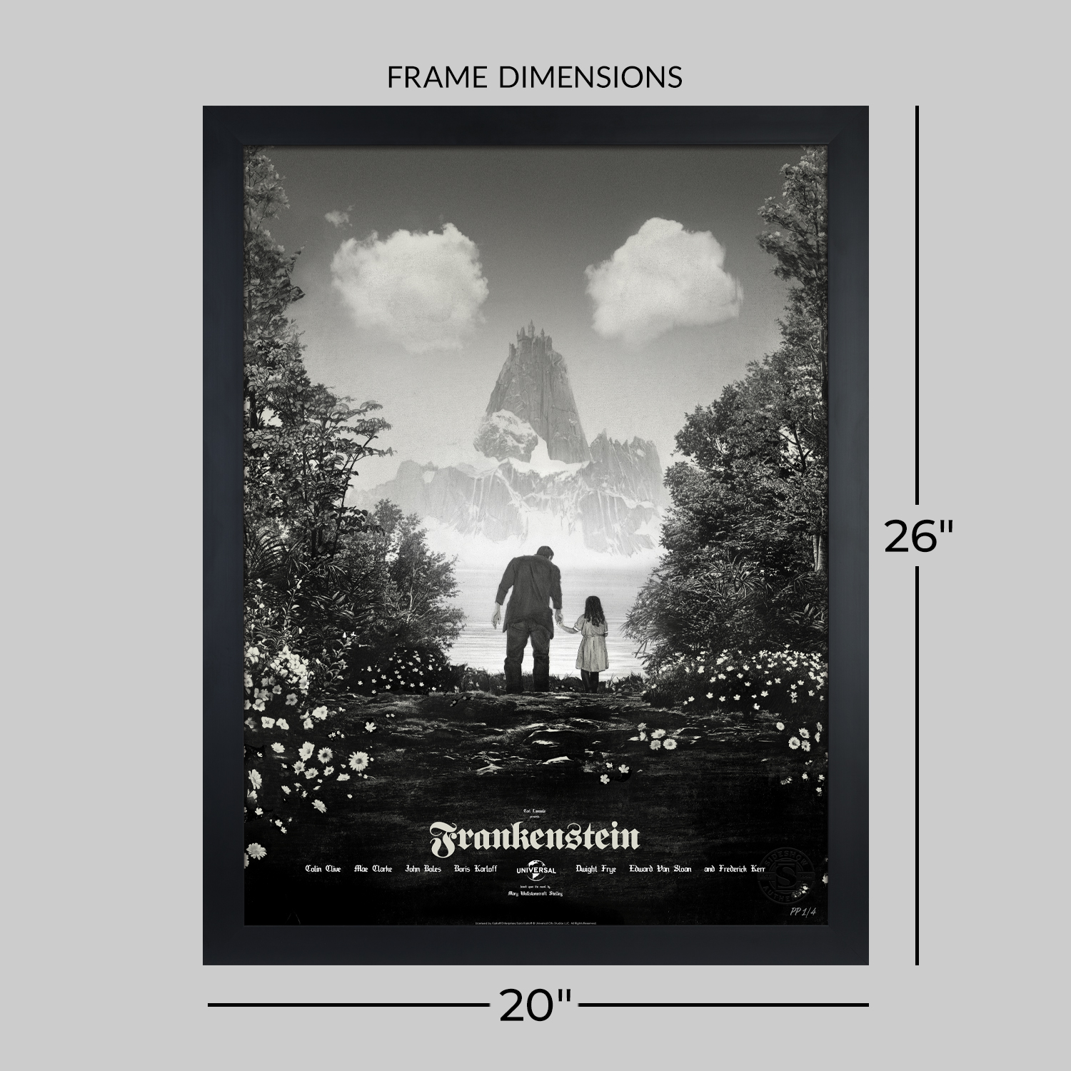 Universal Monsters Frankenstein Movie Poster  Exclusive Edition View 2