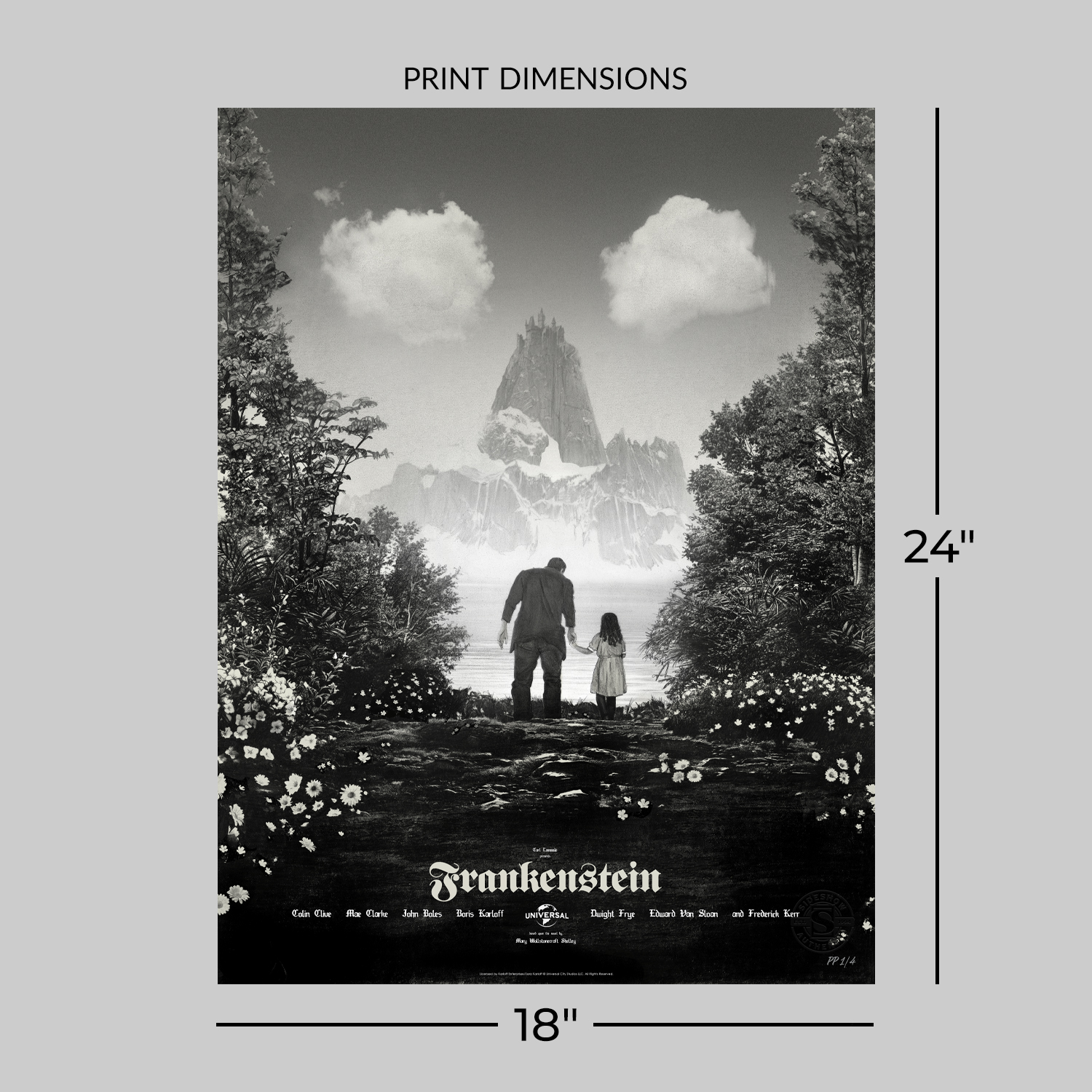 Universal Monsters Frankenstein Movie Poster  Exclusive Edition View 2