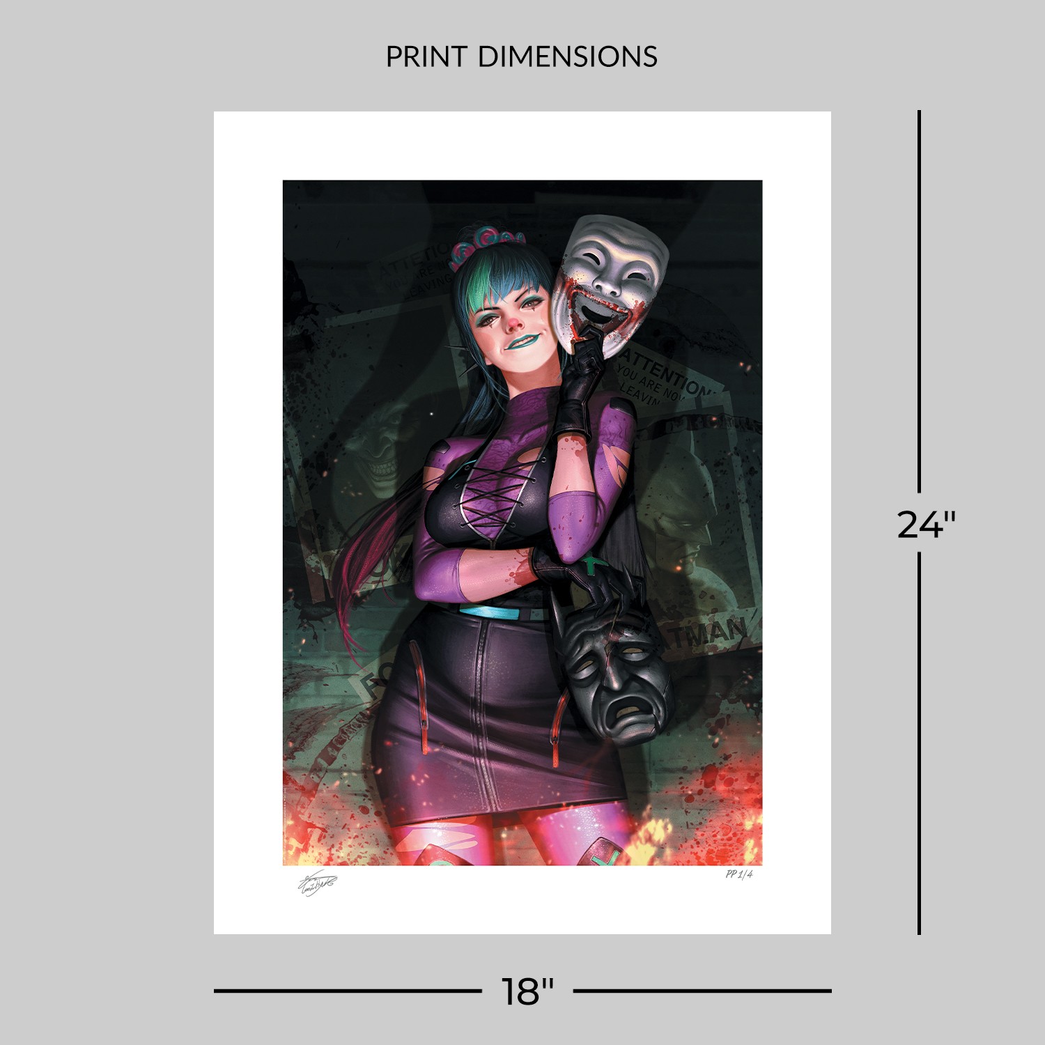 DC Comics Punchline™ Art Print  Exclusive Edition View 2