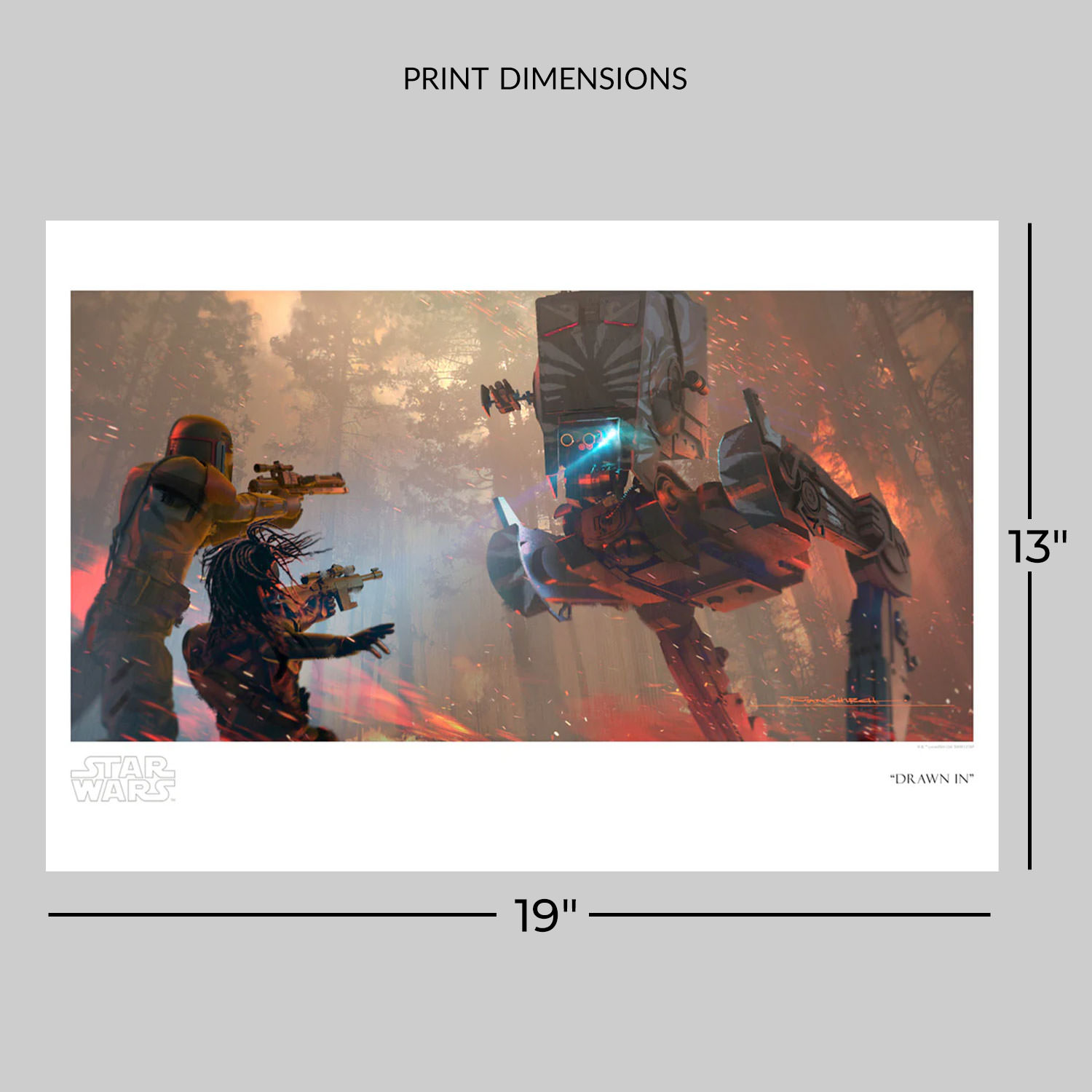 Star Wars Drawn In Art Print  View 2