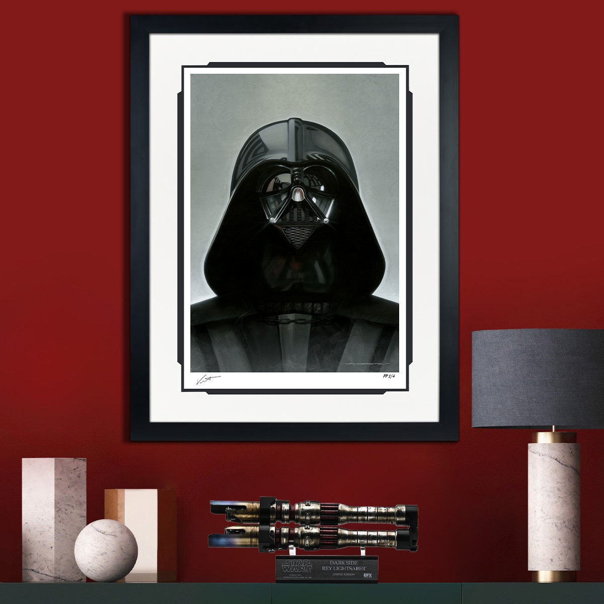 Darth Vader: Inner Sanctum Fine Art Print by Jerry Vanderstelt