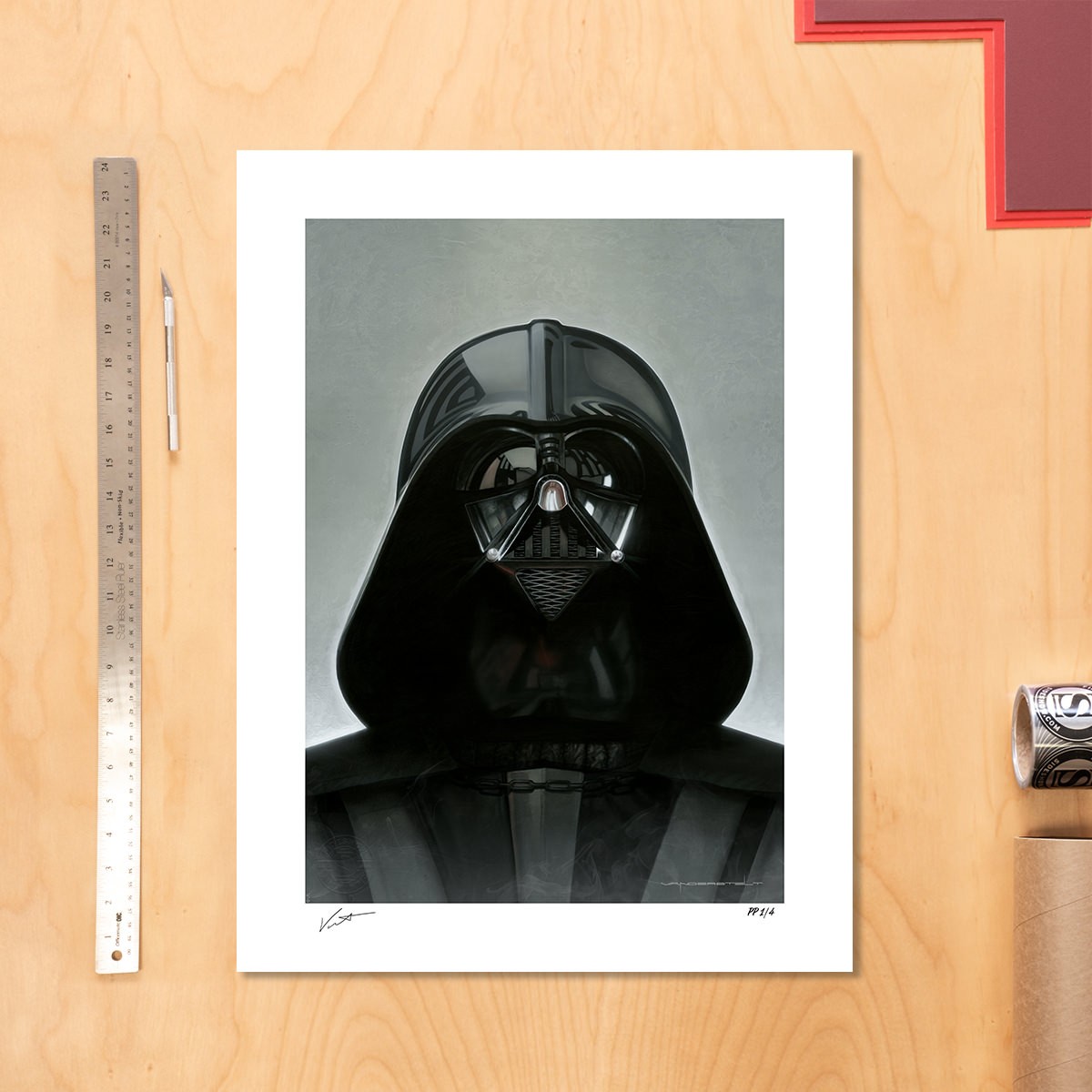 Darth Vader: Inner Sanctum Fine Art Print by Jerry Vanderstelt