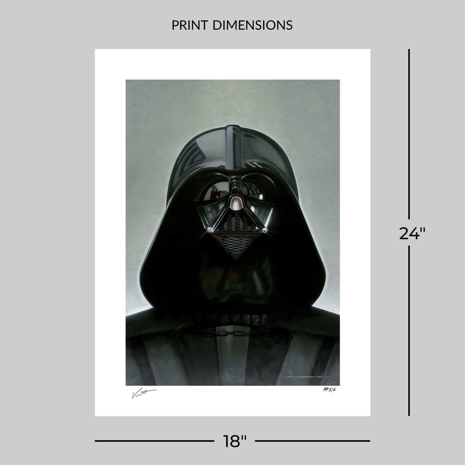 Darth Vader: Inner Sanctum Fine Art Print by Jerry Vanderstelt