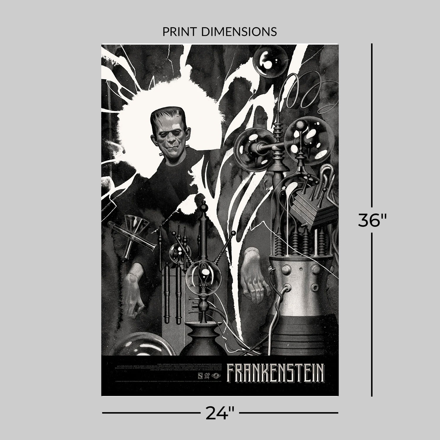 Universal Monsters Frankenstein Movie Poster  View 2