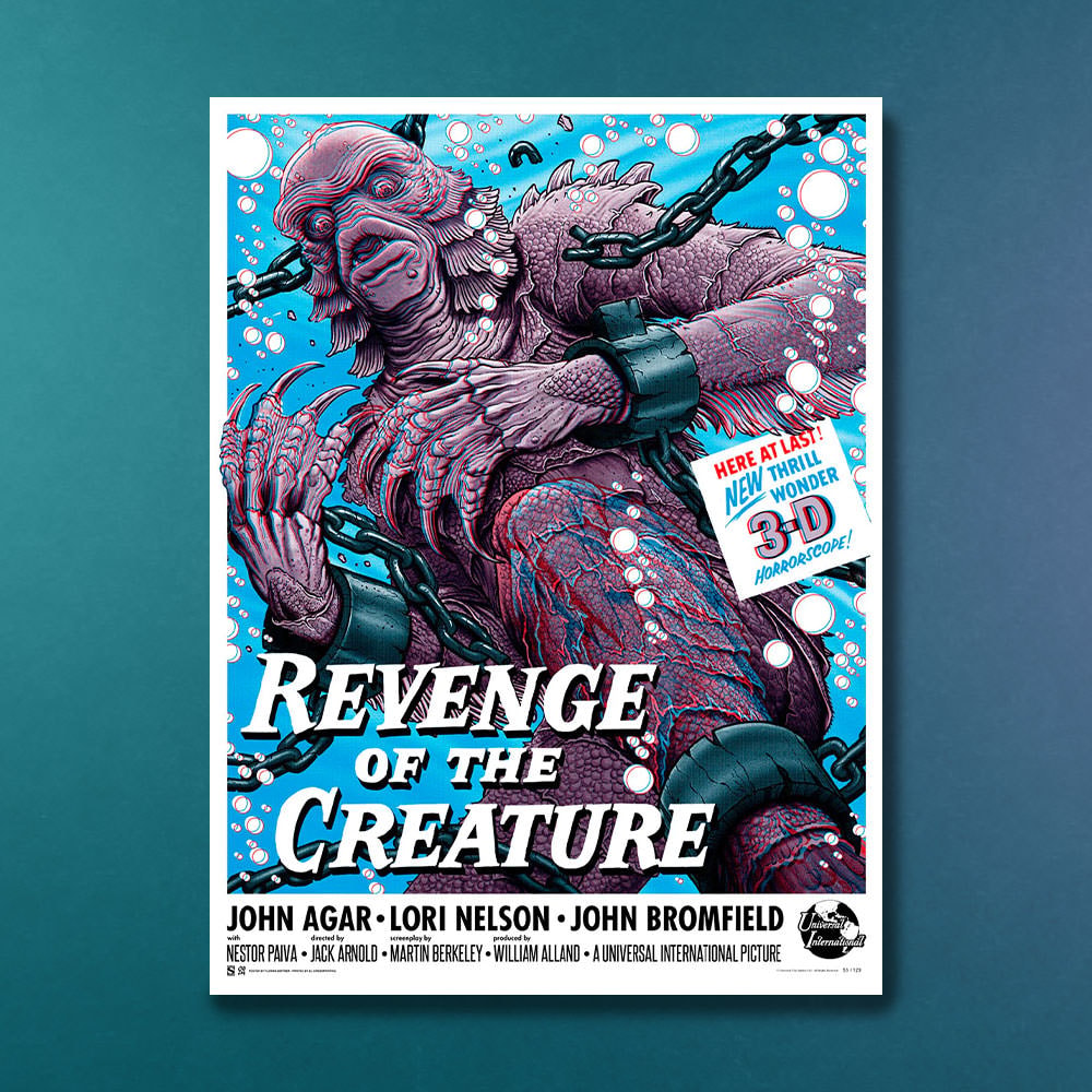 Universal Monsters Revenge of the Creature 3D Variant Movie Poster  View 1