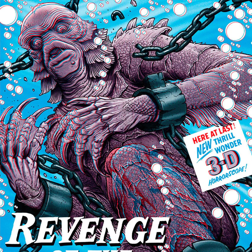 Universal Monsters Revenge of the Creature 3D Variant Movie Poster  View 3