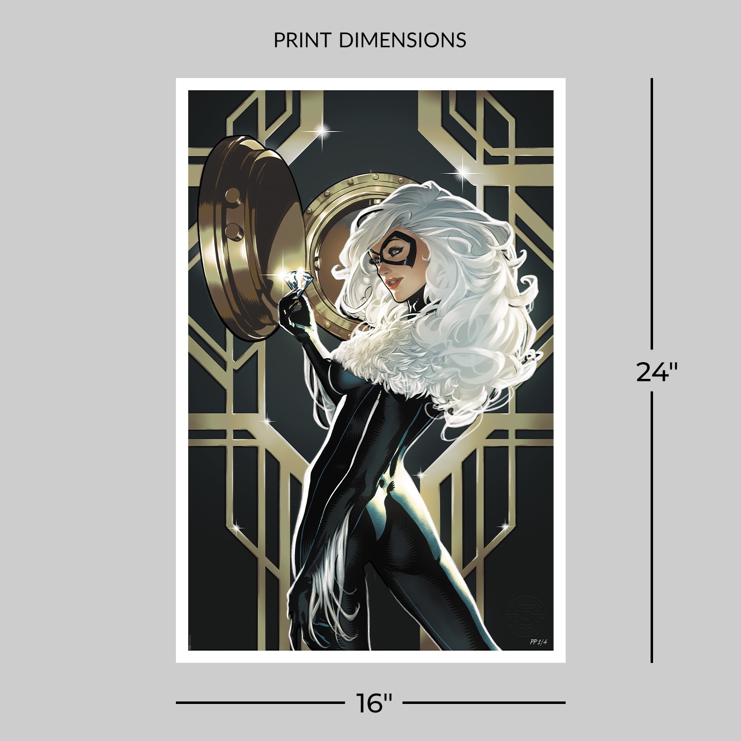 Marvel Black Cat Art Print  Exclusive Edition View 2