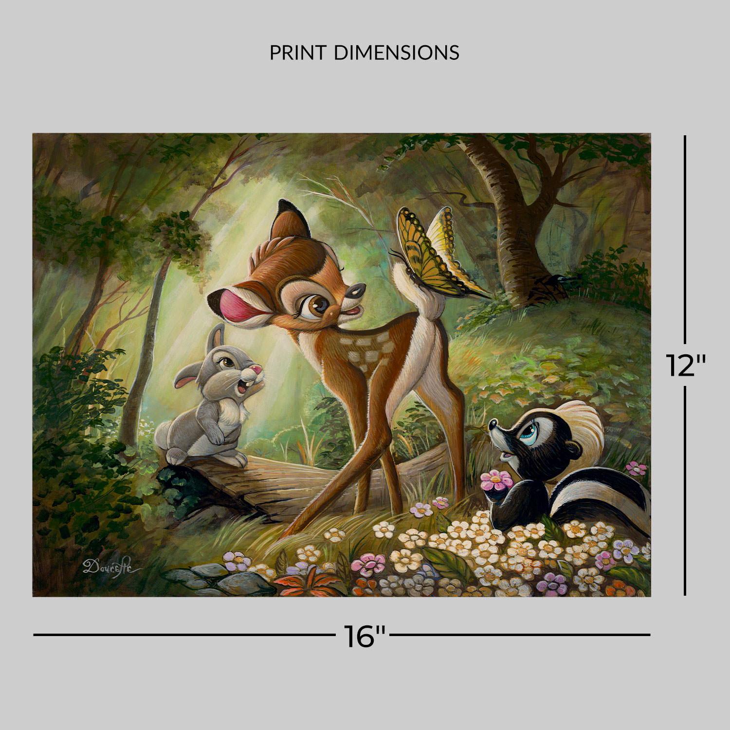 Disney Bambi's First Butterfly Art Print  View 2