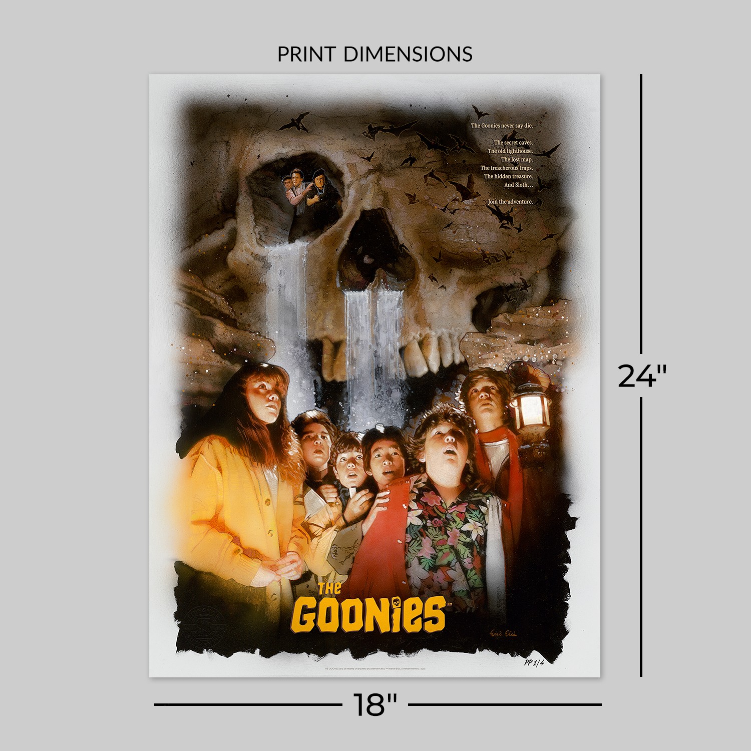 【期間限定価格】☆美品☆The Goonies グラス 4個セット The Goonies: 40th Anniversary Movie Poster by Eric Elia | Sideshow