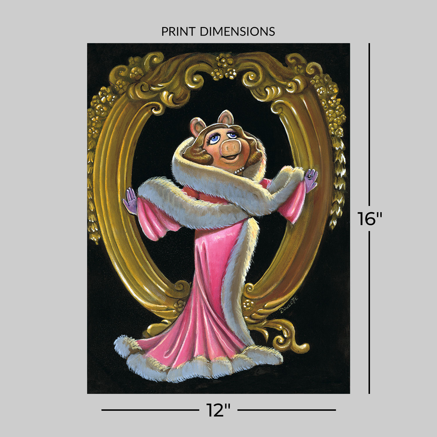 Disney Glam Miss Piggy Art Print  View 2