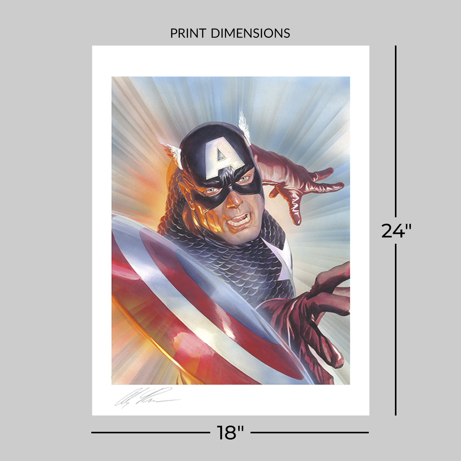Marvel Marvelocity: Captain America Art Print  View 2