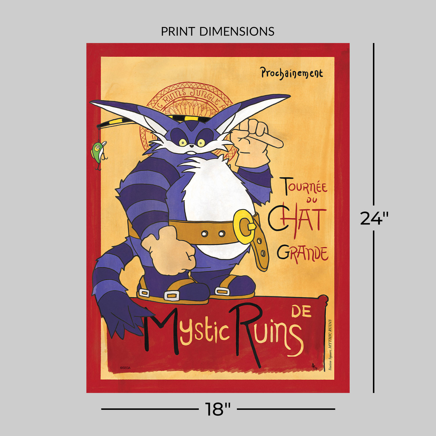 This Huge Cat ポスター　60×80cm Tournée du Big the Cat Art Print by Moor-Art Gallery | Sideshow