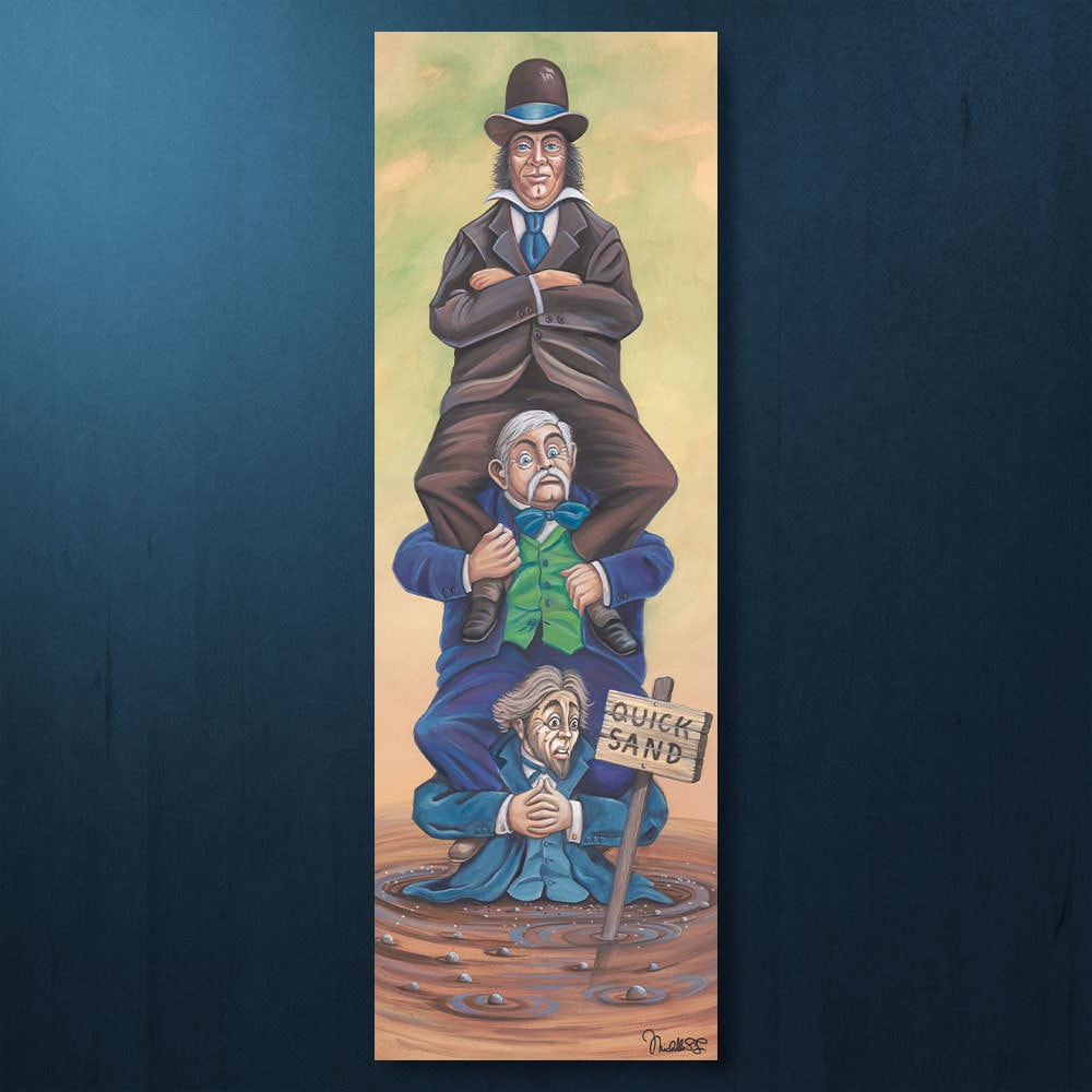 Disney Stretching Portrait: The Quicksand Men Art Print  View 1