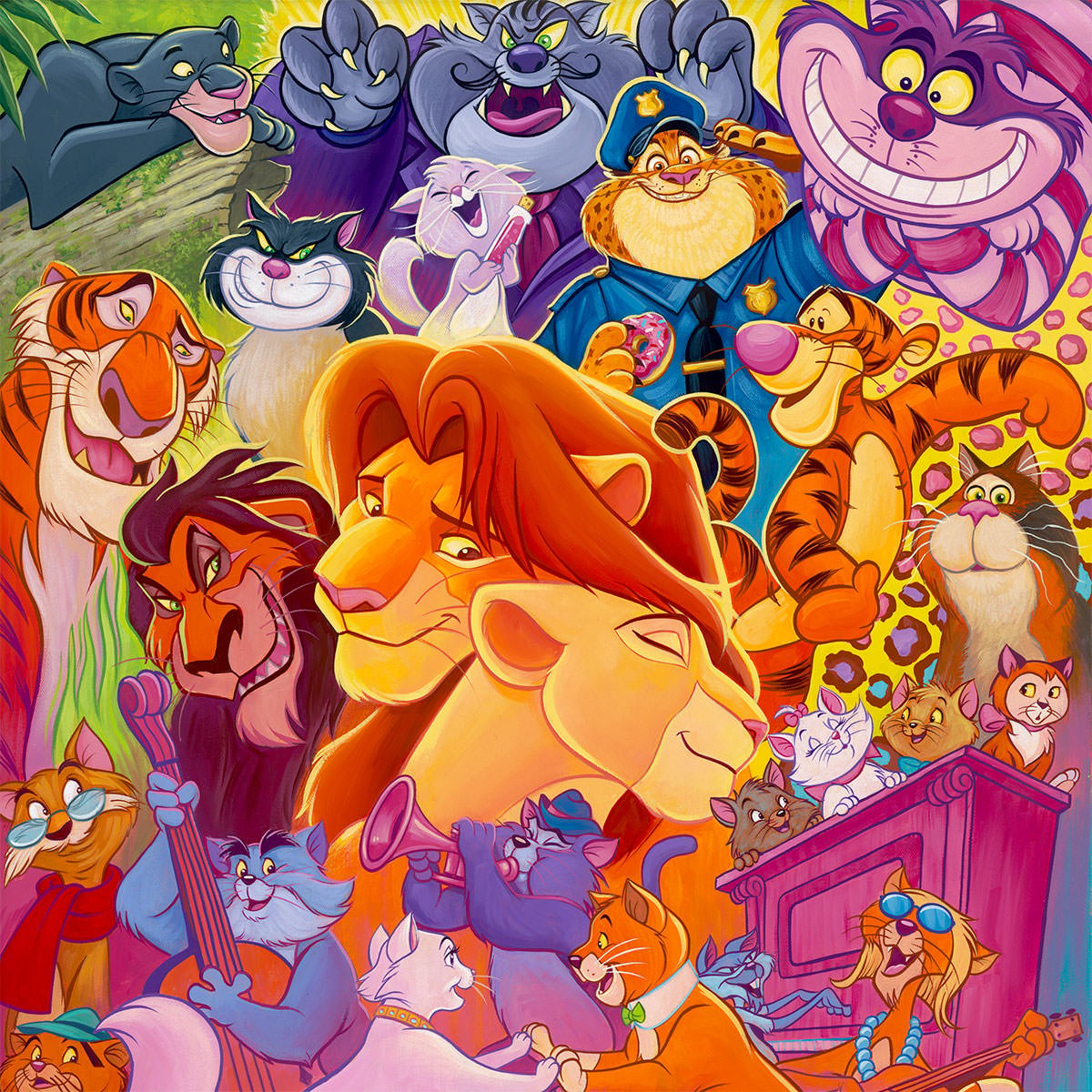 Disney So Many Disney Cats Art Print  View 4