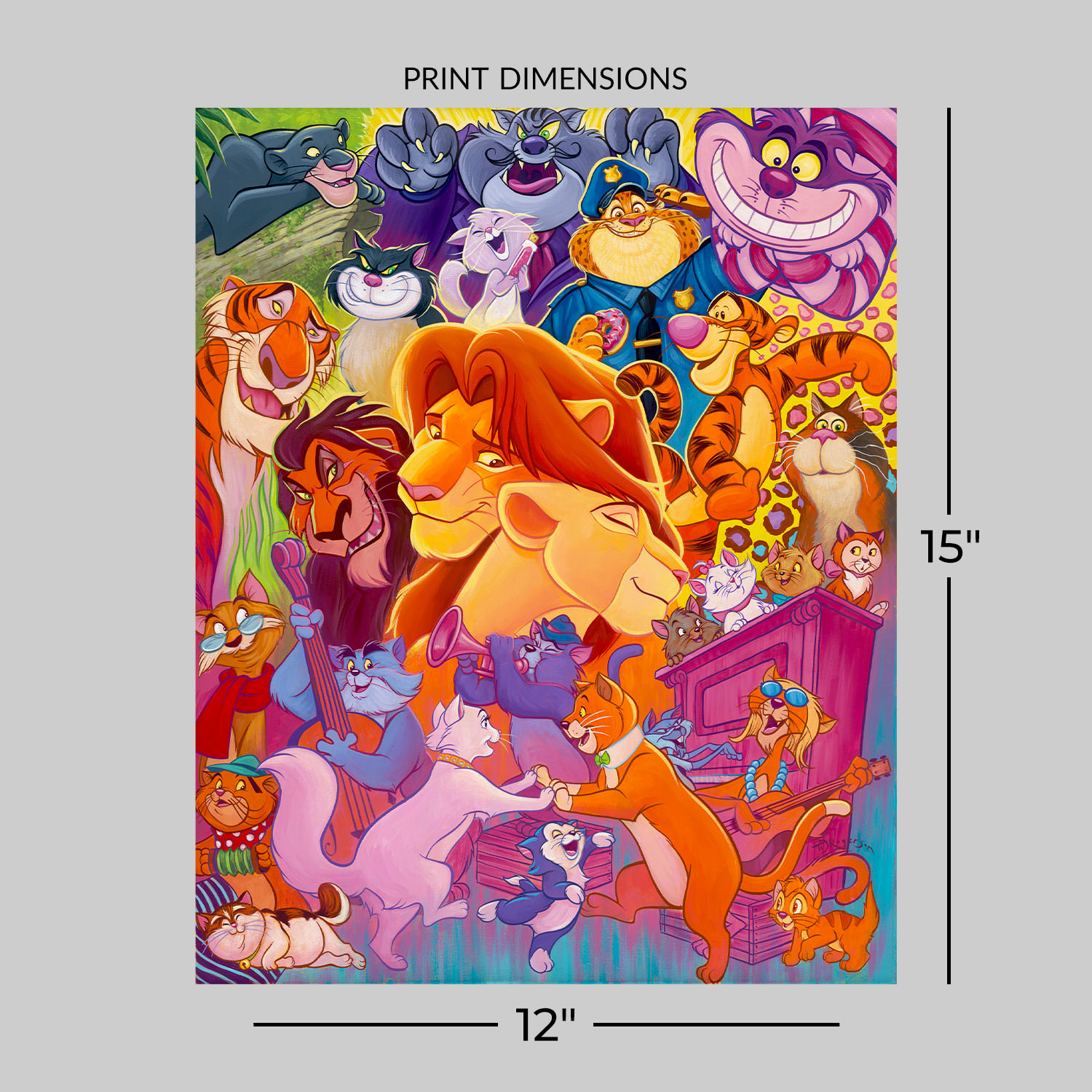 Disney So Many Disney Cats Art Print  View 2