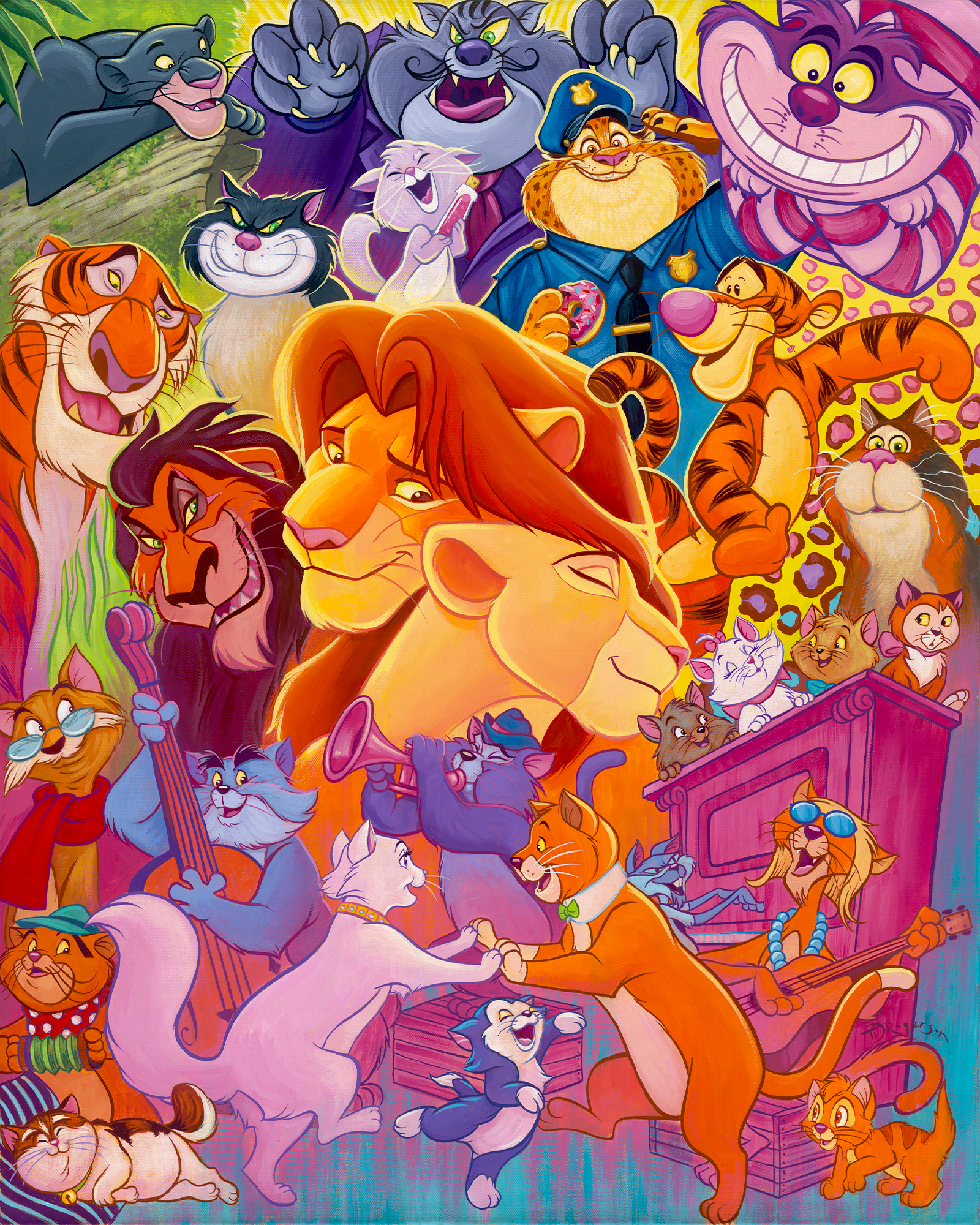 Disney So Many Disney Cats Art Print  View 5