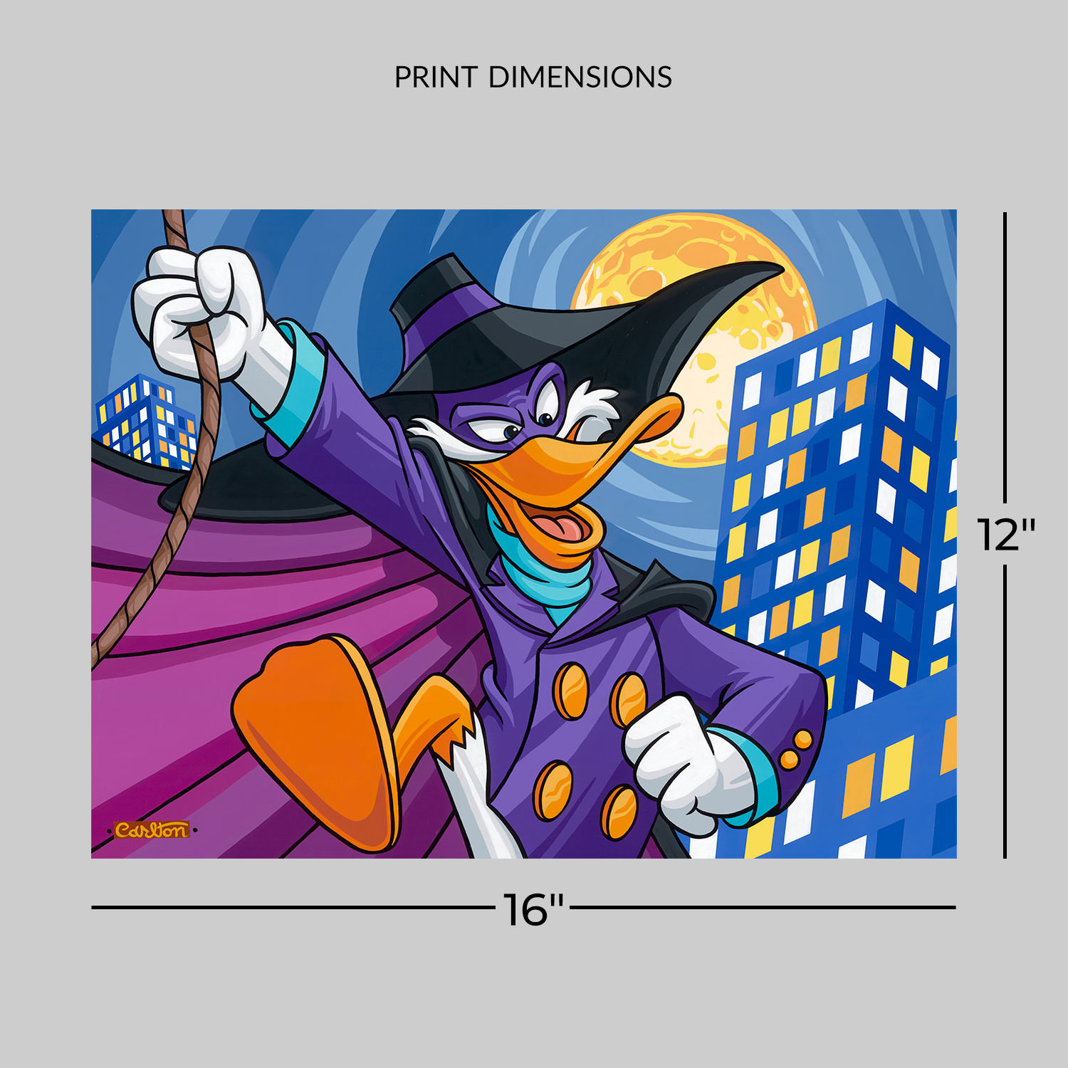 Disney Darkwing on the Case Art Print  View 2