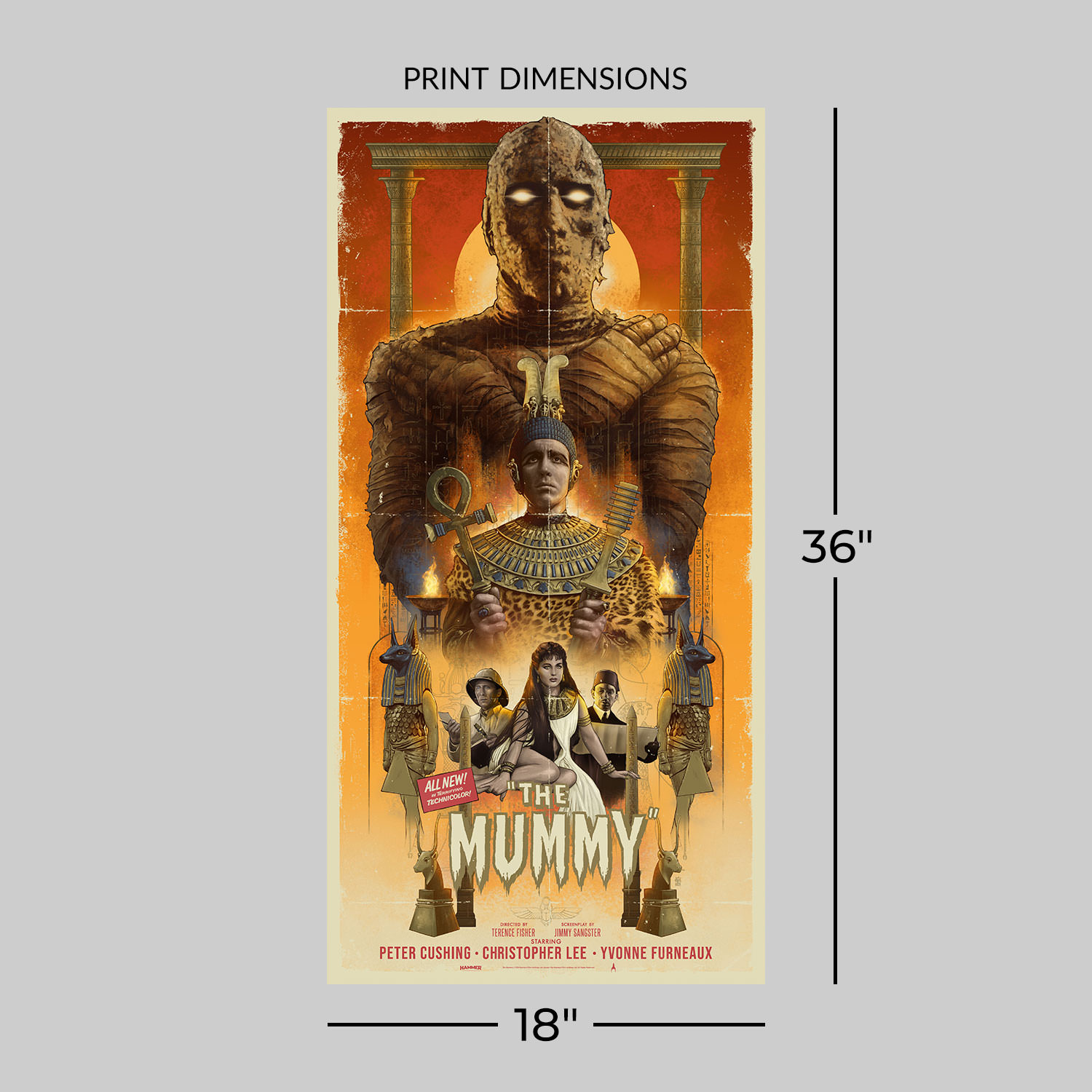 Hammer The Mummy Movie Poster  View 2