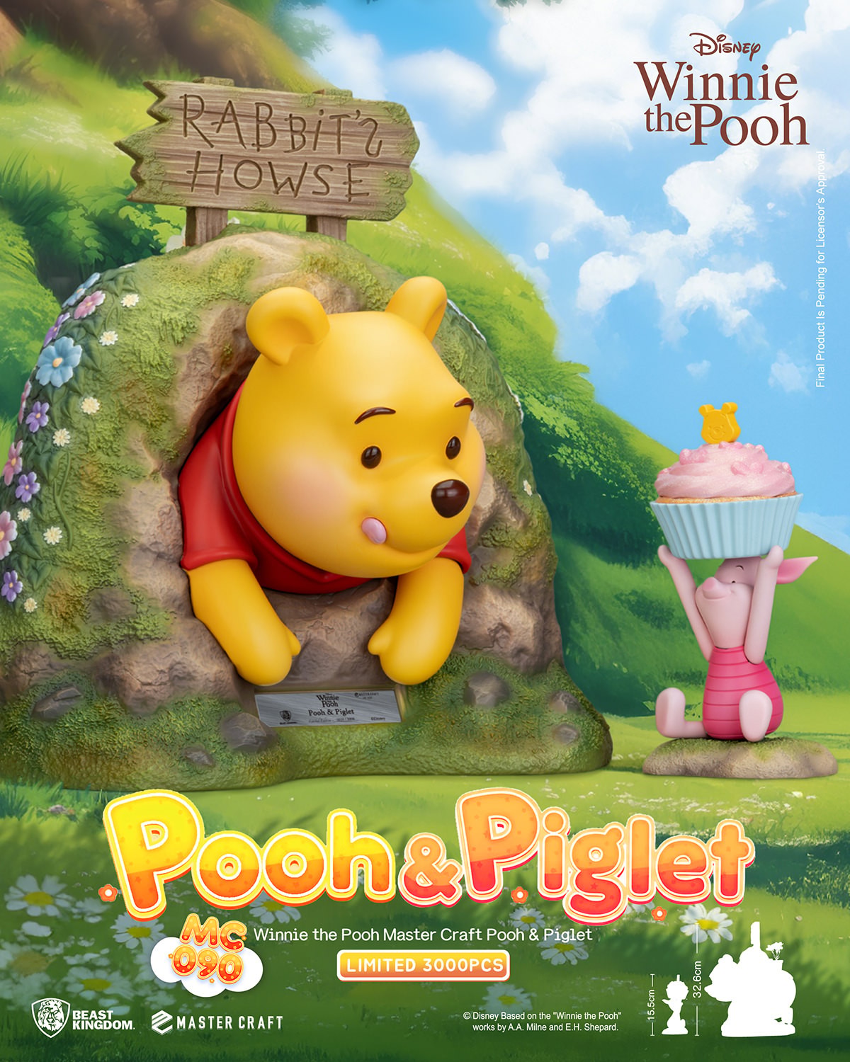 Disney Pooh & Piglet Statues  (Prototype Shown) View 6