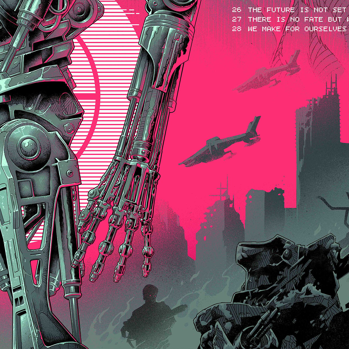 Terminator The Terminator Tech Noir Variant Movie Poster  View 4