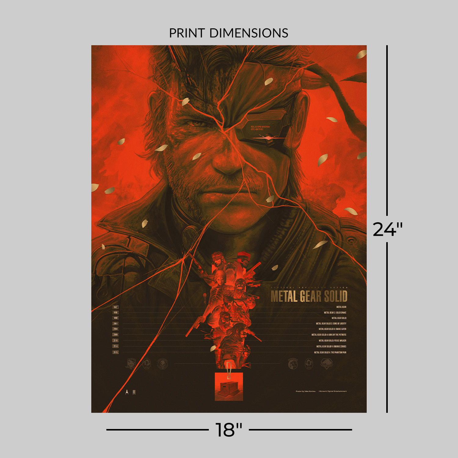 Metal Gear Solid Legacy Alert Gold Art Print by Apollo Gallery