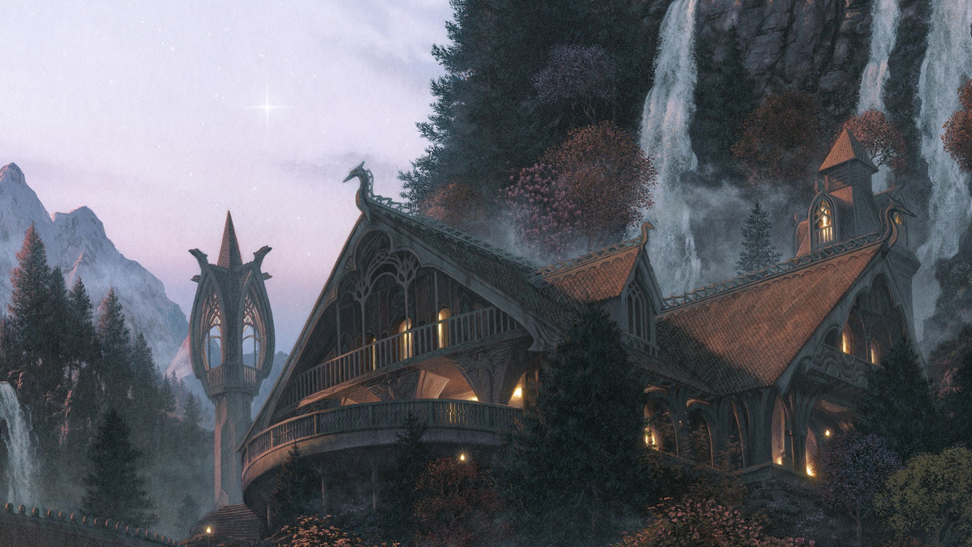 The Lord of the Rings At the Bridge of Rivendell: A hope re-kindled Art Print  View 4