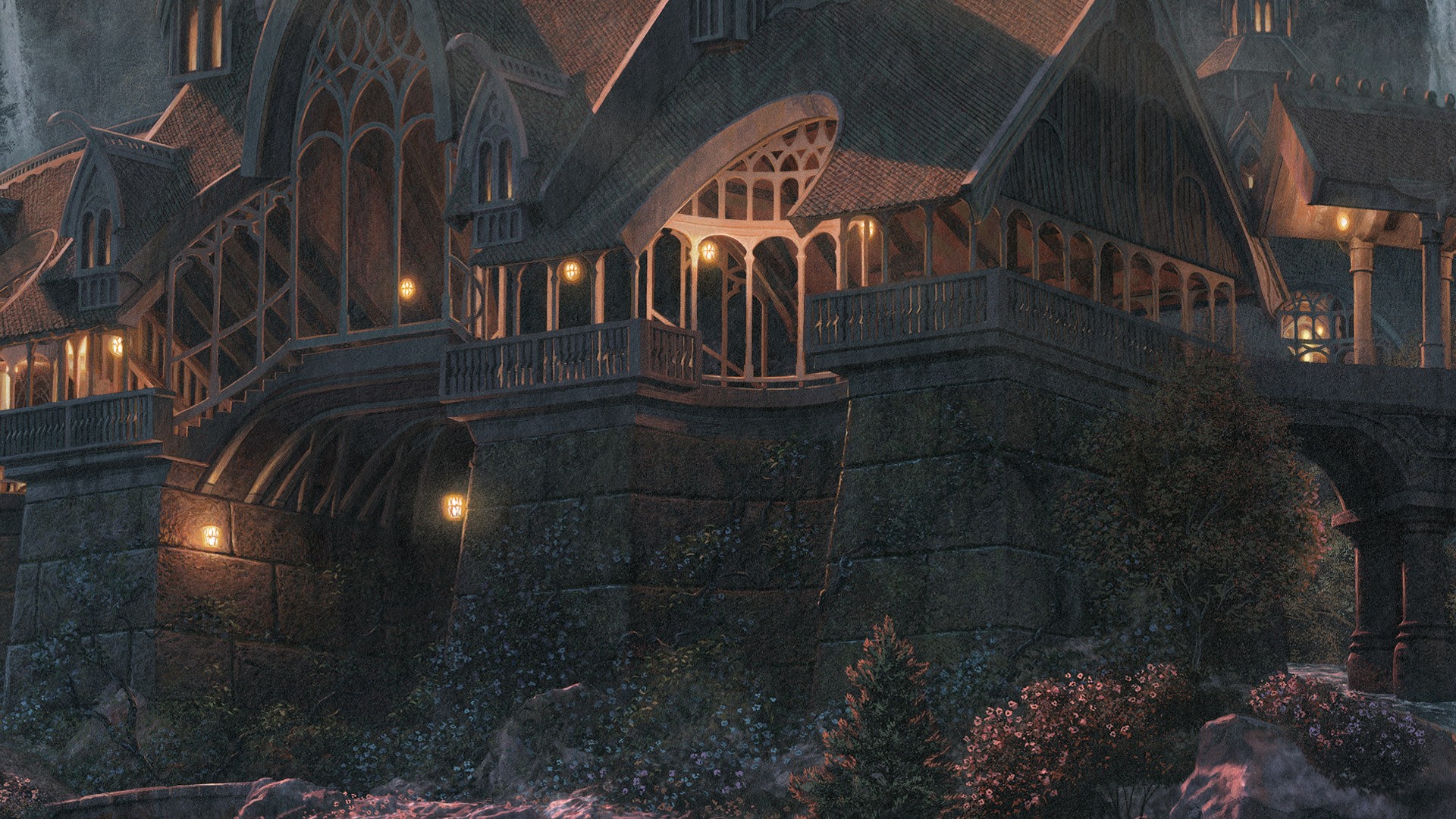 The Lord of the Rings At the Bridge of Rivendell: A hope re-kindled Art Print  View 5