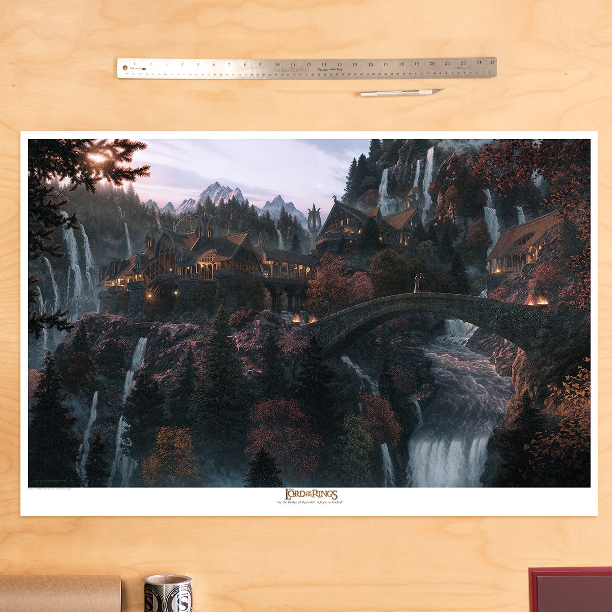 The Lord of the Rings At the Bridge of Rivendell: A hope re-kindled Art Print  View 1