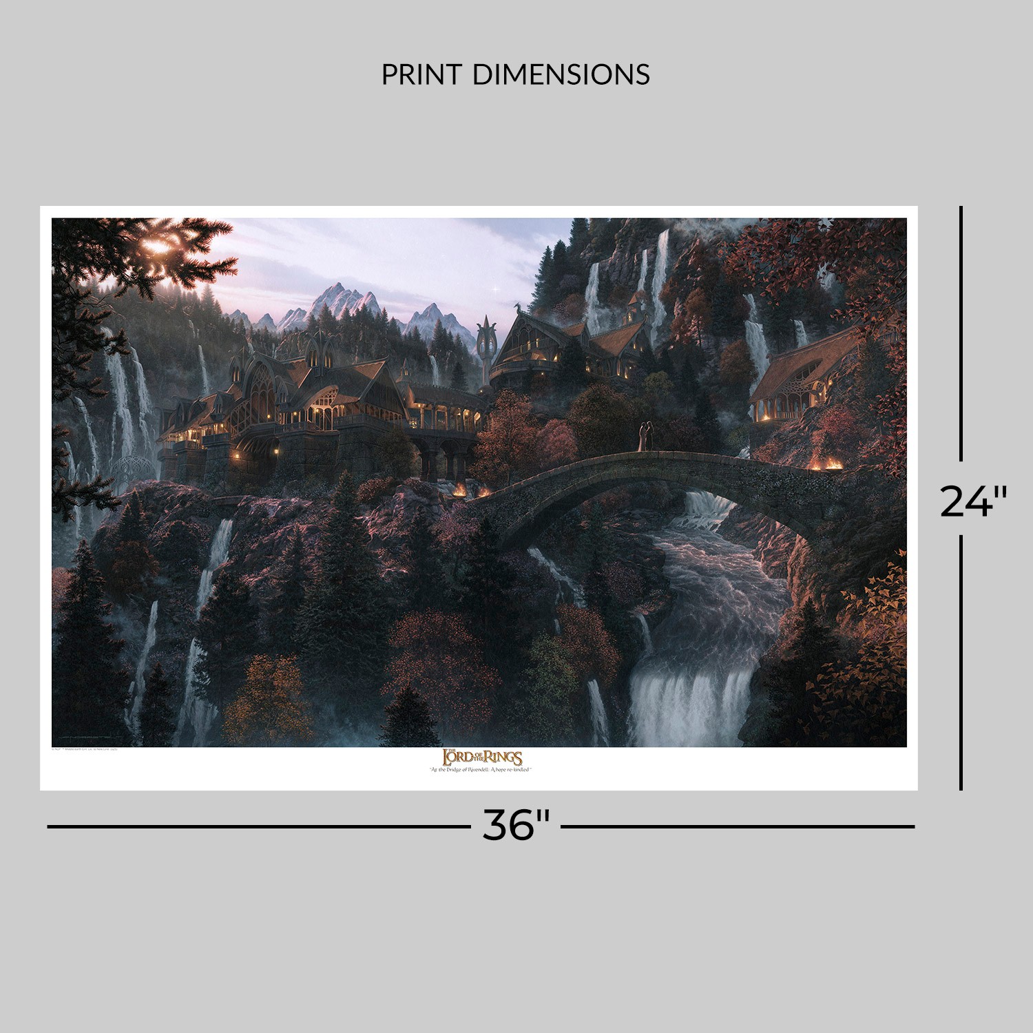 The Lord of the Rings At the Bridge of Rivendell: A hope re-kindled Art Print  View 2