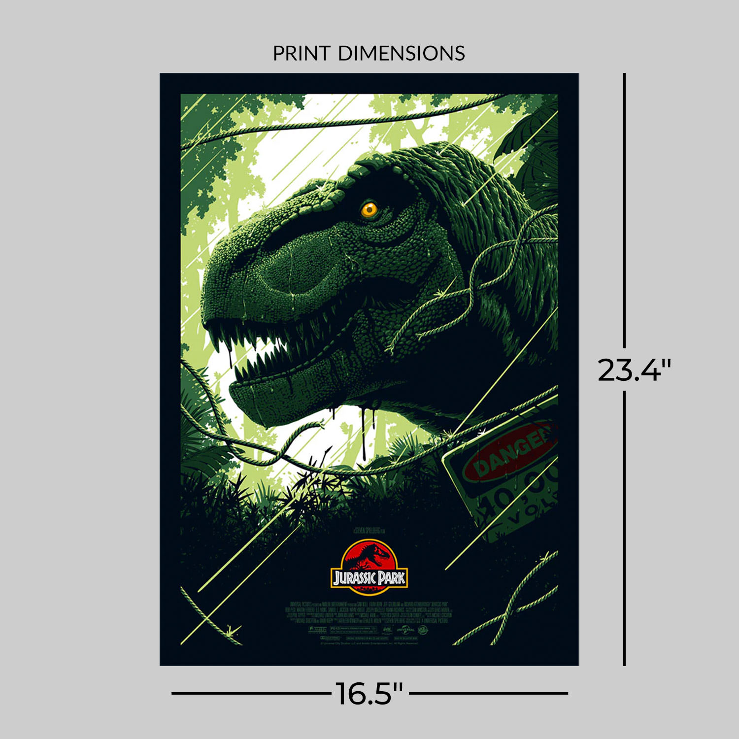 Jurassic Park Jurassic Park - T-Rex Movie Poster  View 2