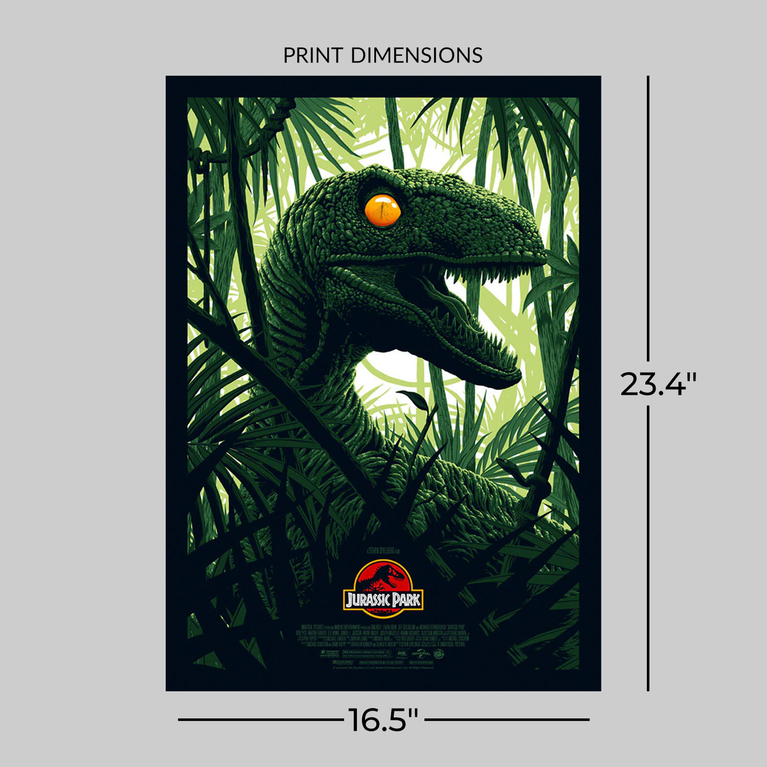 Jurassic Park Jurassic Park - Velociraptor Movie Poster  View 2