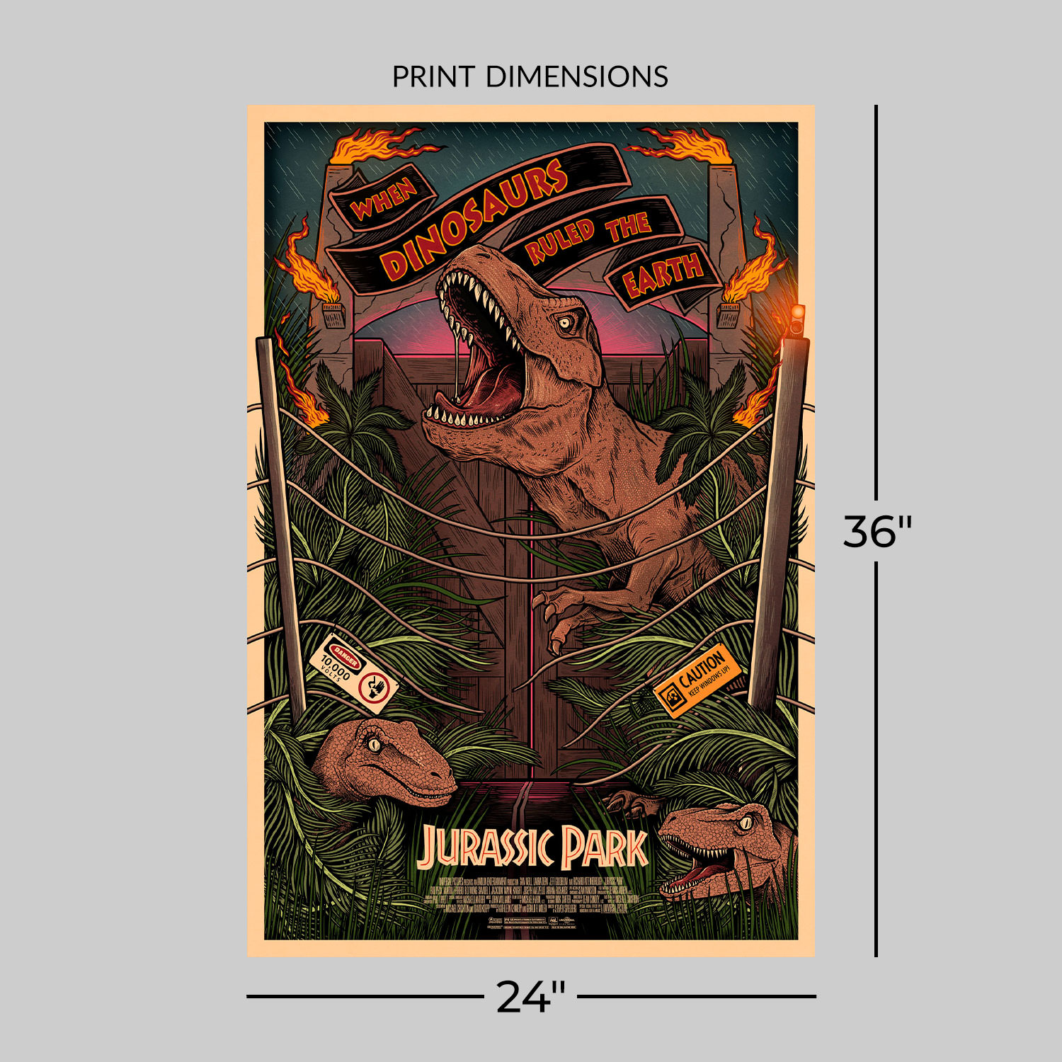 Jurassic Park Jurassic Park Movie Poster  View 2