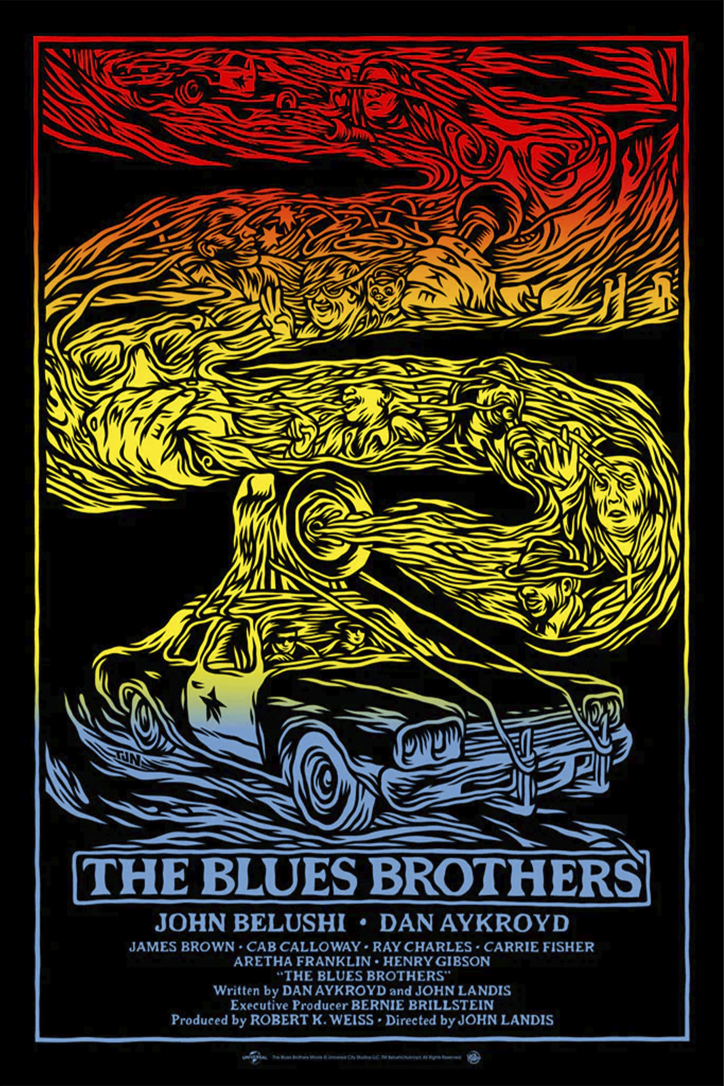 The Blues Brothers The Blues Brothers Screenprint Movie Poster  View 3