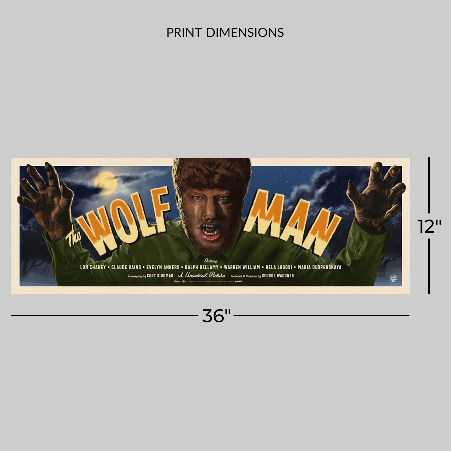 Universal Monsters Universal Monsters: The Wolf Man Movie Poster  View 2