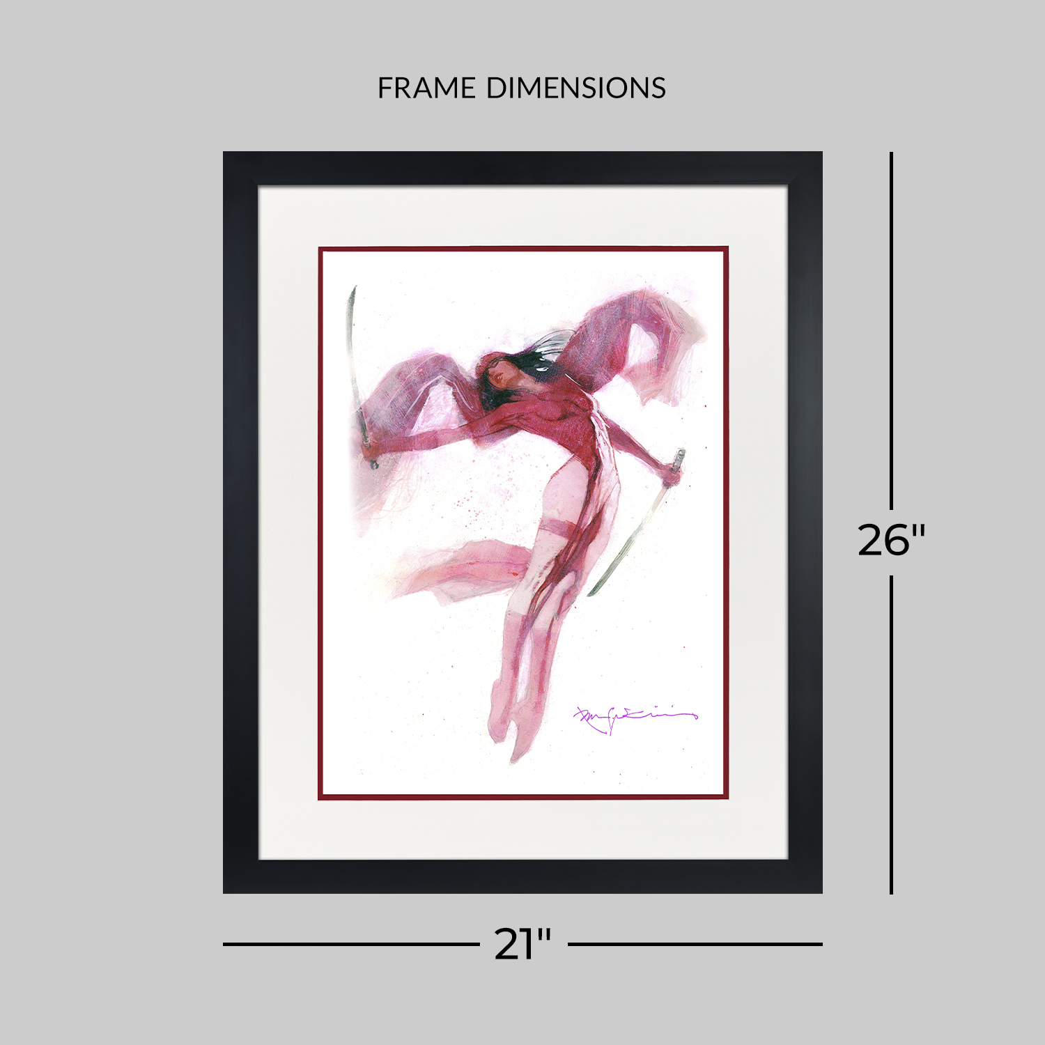 Marvel Elektra: Crimson Grace Art Print  View 2