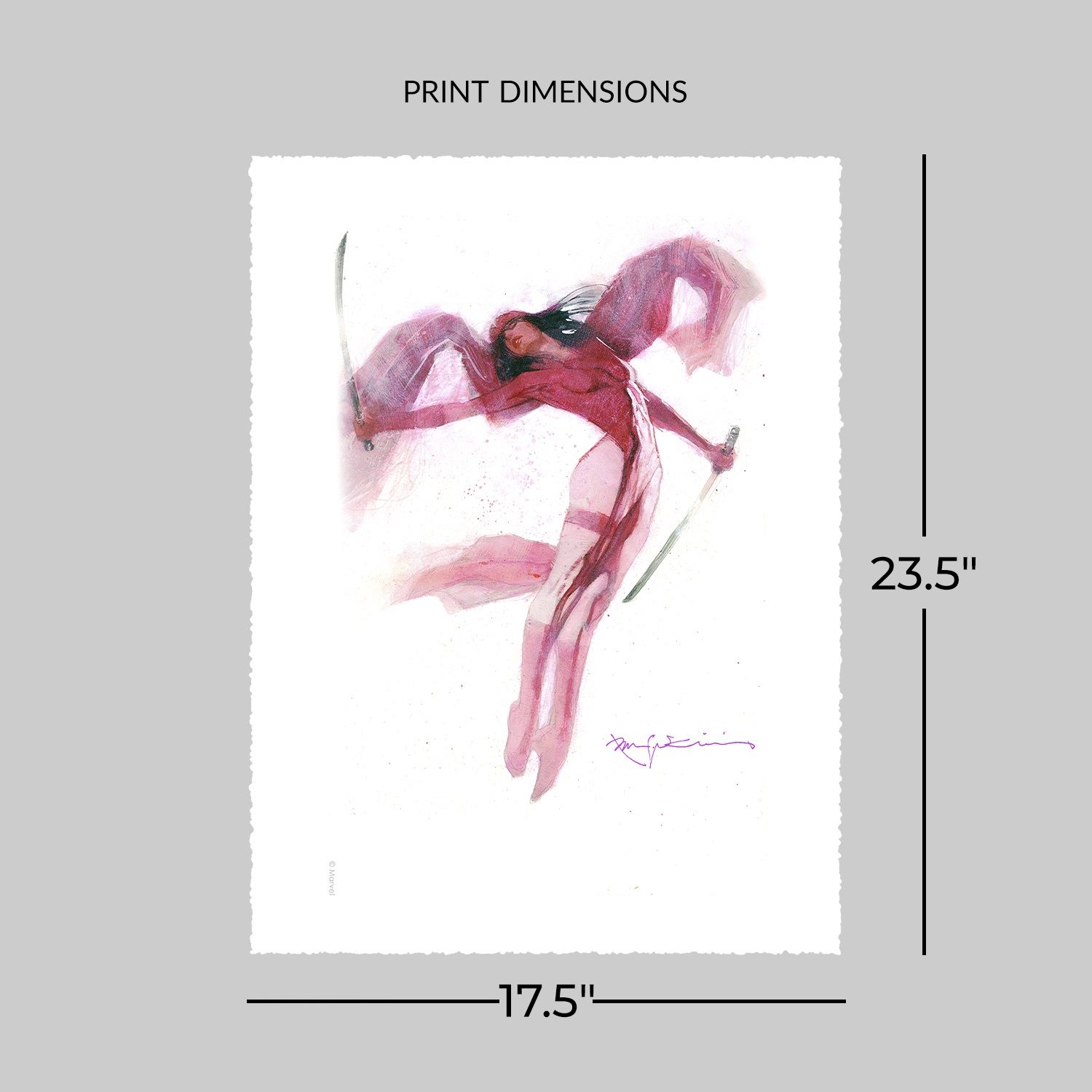 Marvel Elektra: Crimson Grace Art Print  View 2