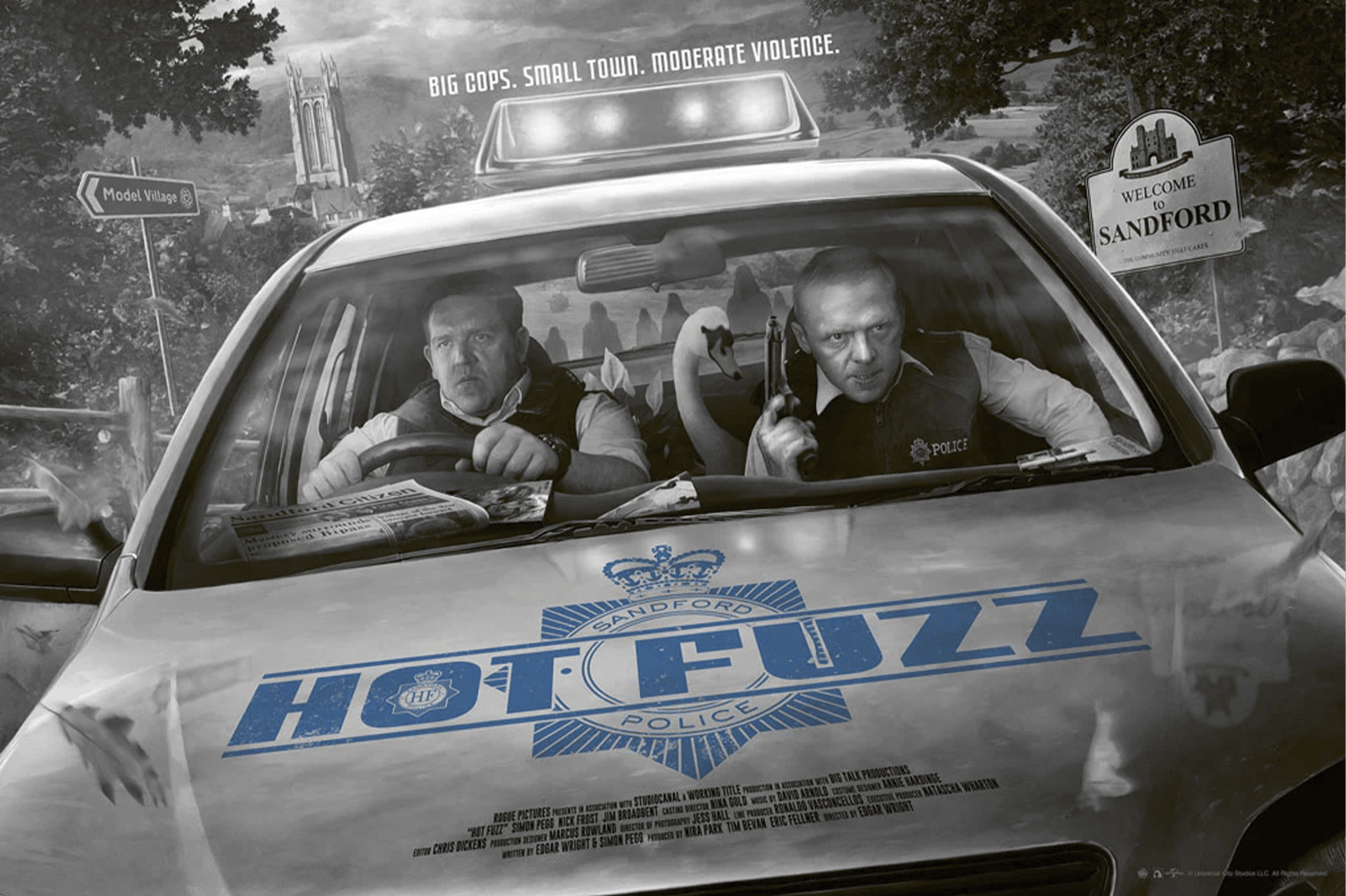 Hot Fuzz Hot Fuzz Foil Variant Movie Poster  View 3