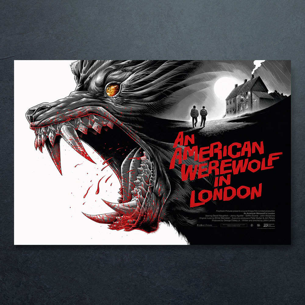 An American Werewolf in London An American Werewolf in London Variant by Luke Preece Movie Poster  View 1
