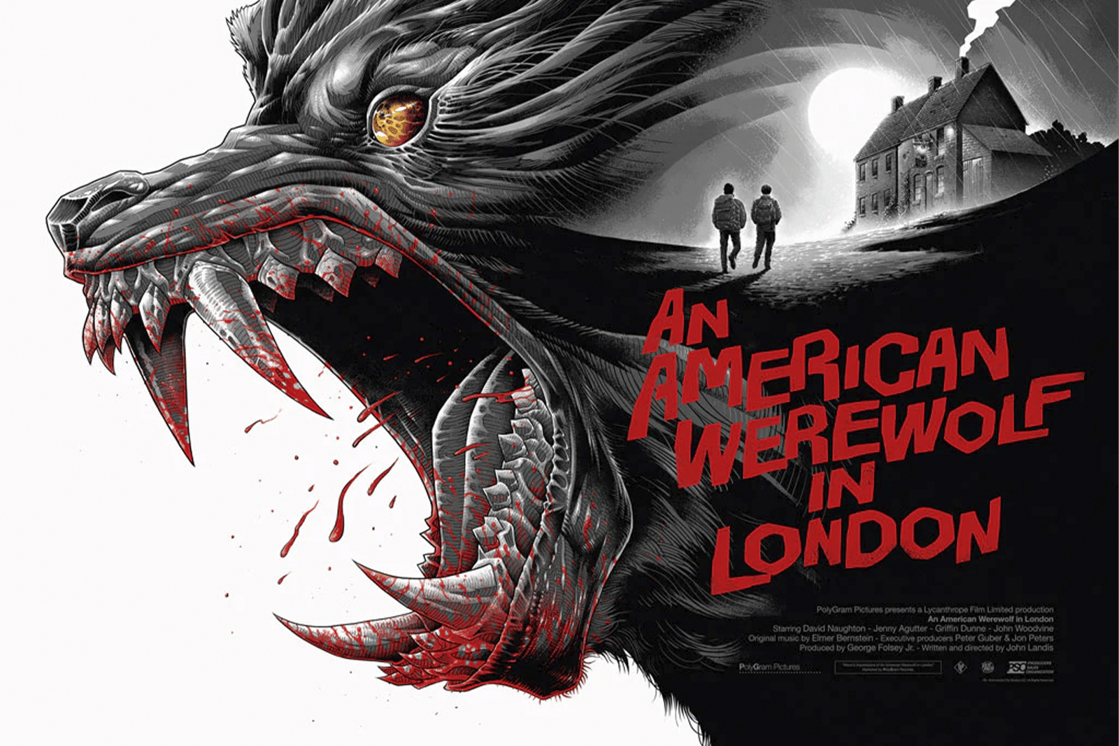 An American Werewolf in London An American Werewolf in London Variant by Luke Preece Movie Poster  View 3
