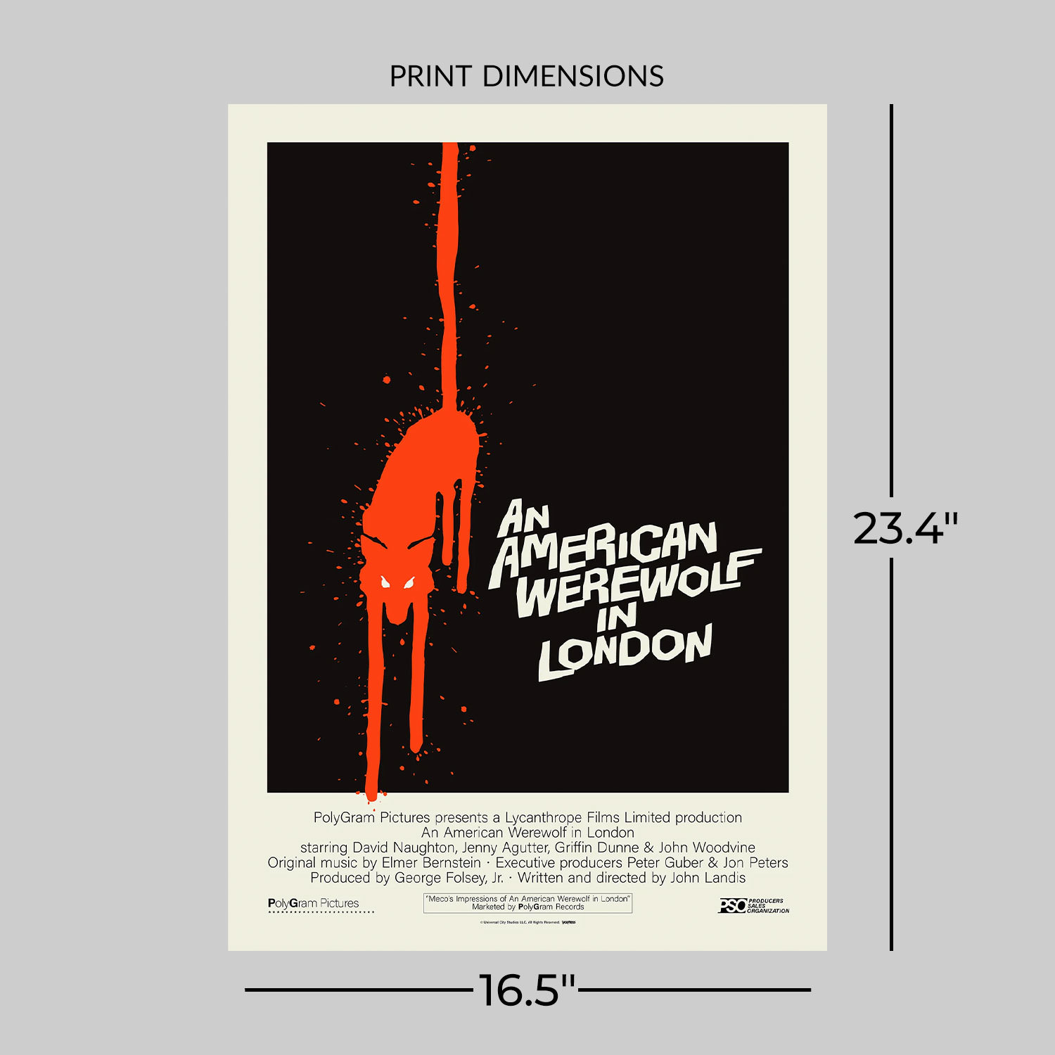 An American Werewolf in London An American Werewolf in London Original Key-Art Movie Poster  View 2
