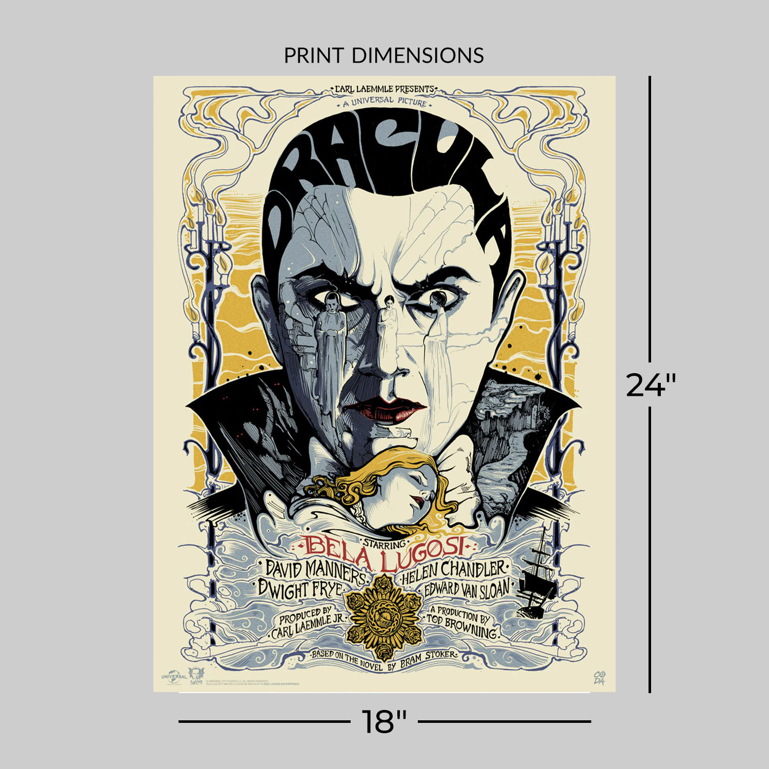 Universal Monsters Dracula Movie Poster  View 2