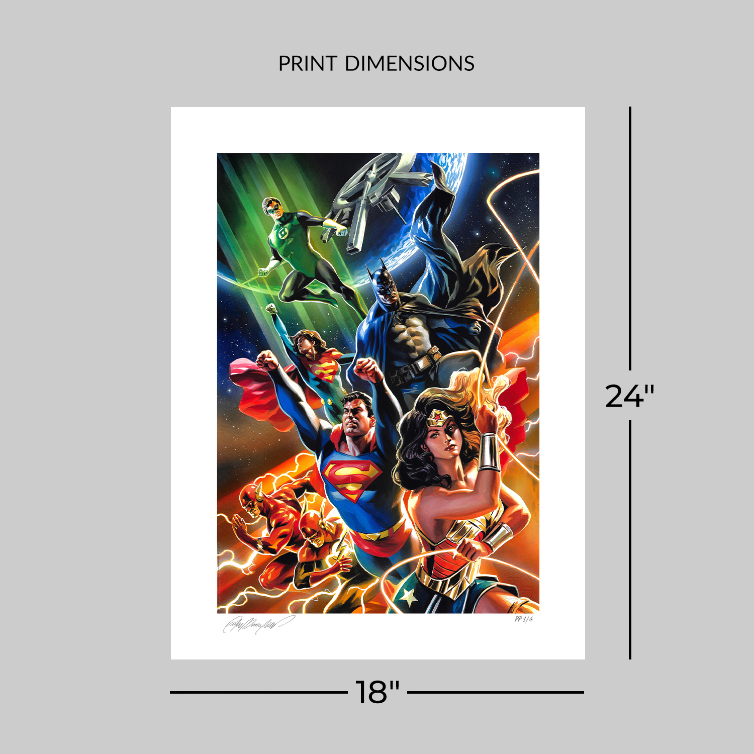 DC Comics Justice League Unlimited Art Print  Exclusive Edition View 2