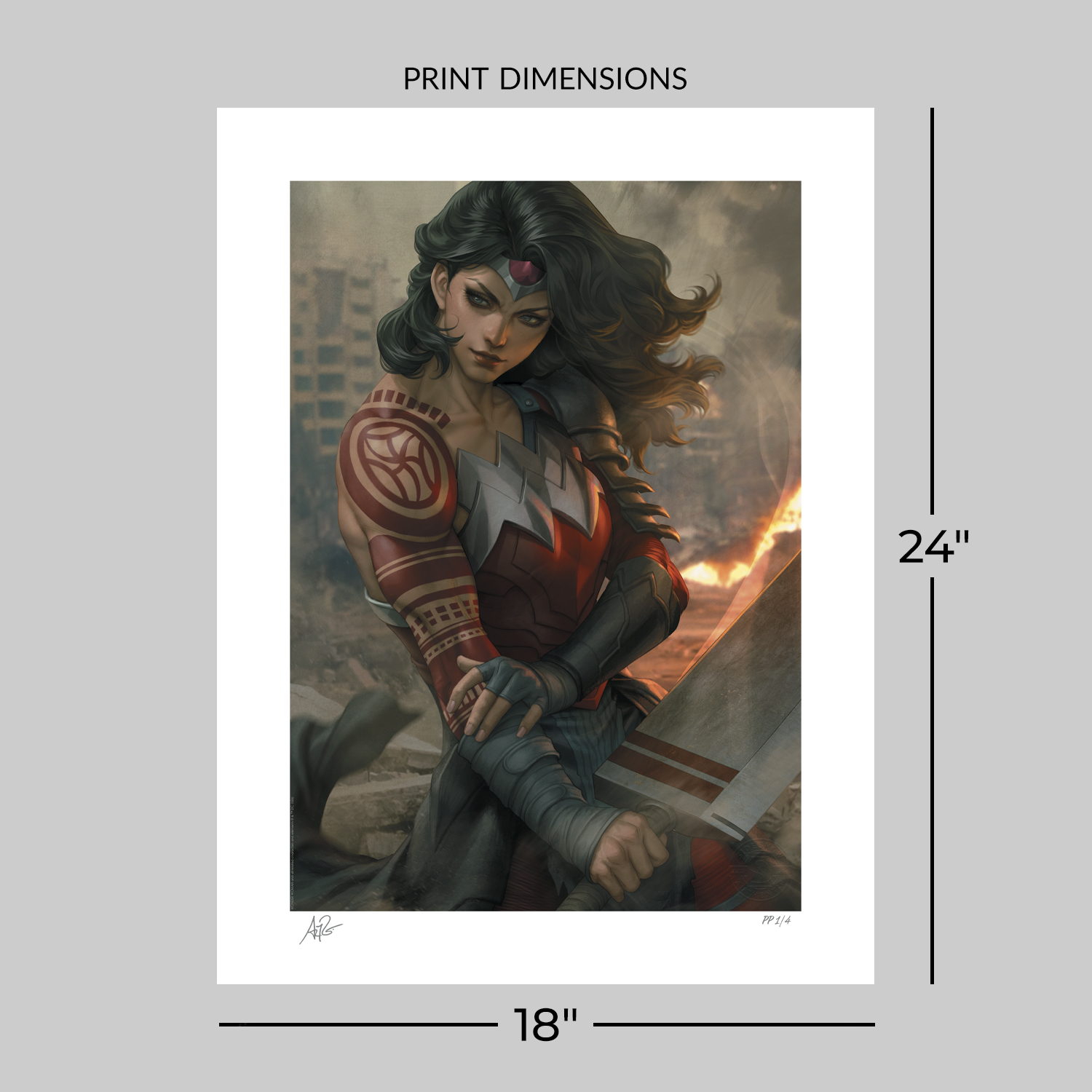 DC Comics Absolute Wonder Woman™ Art Print  Exclusive Edition View 2
