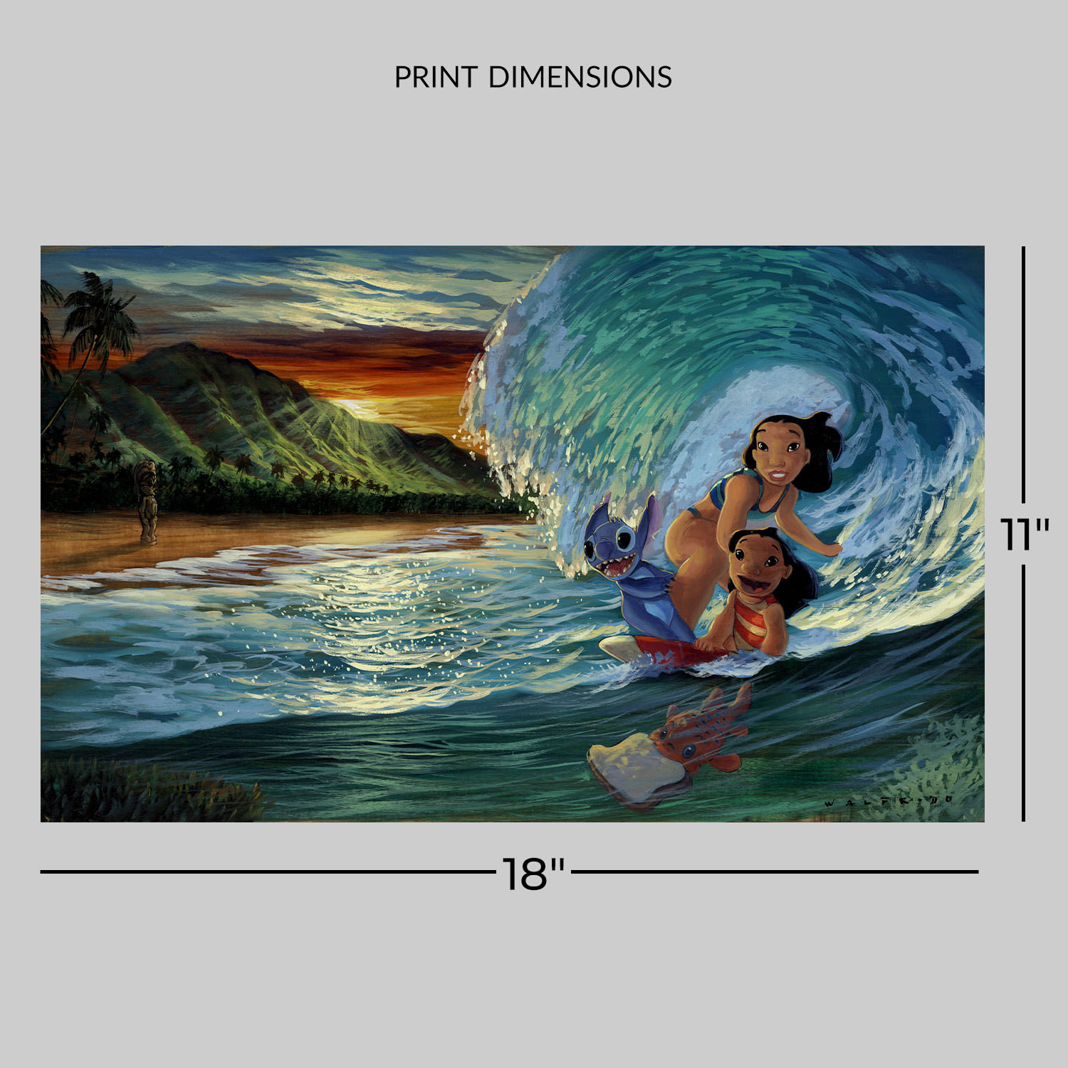 Disney Morning Surf Art Print  View 2