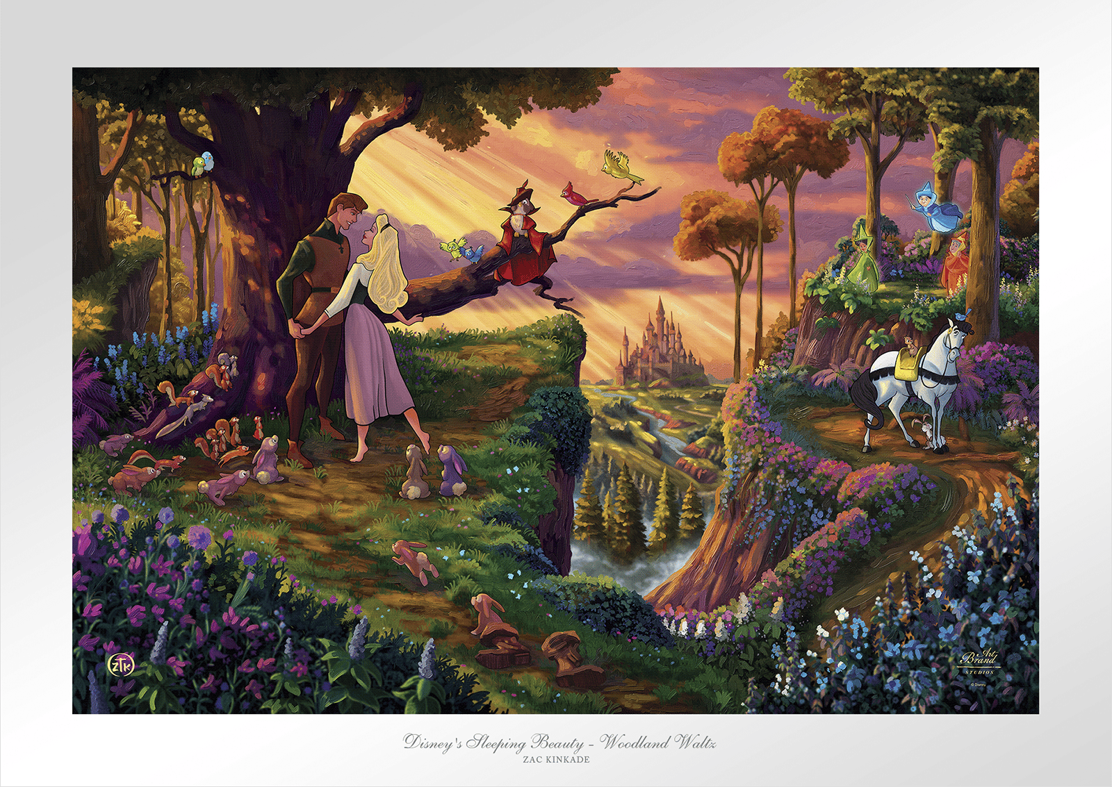 Sleeping Beauty - Woodland Waltz Art Print by Art Brand Studios