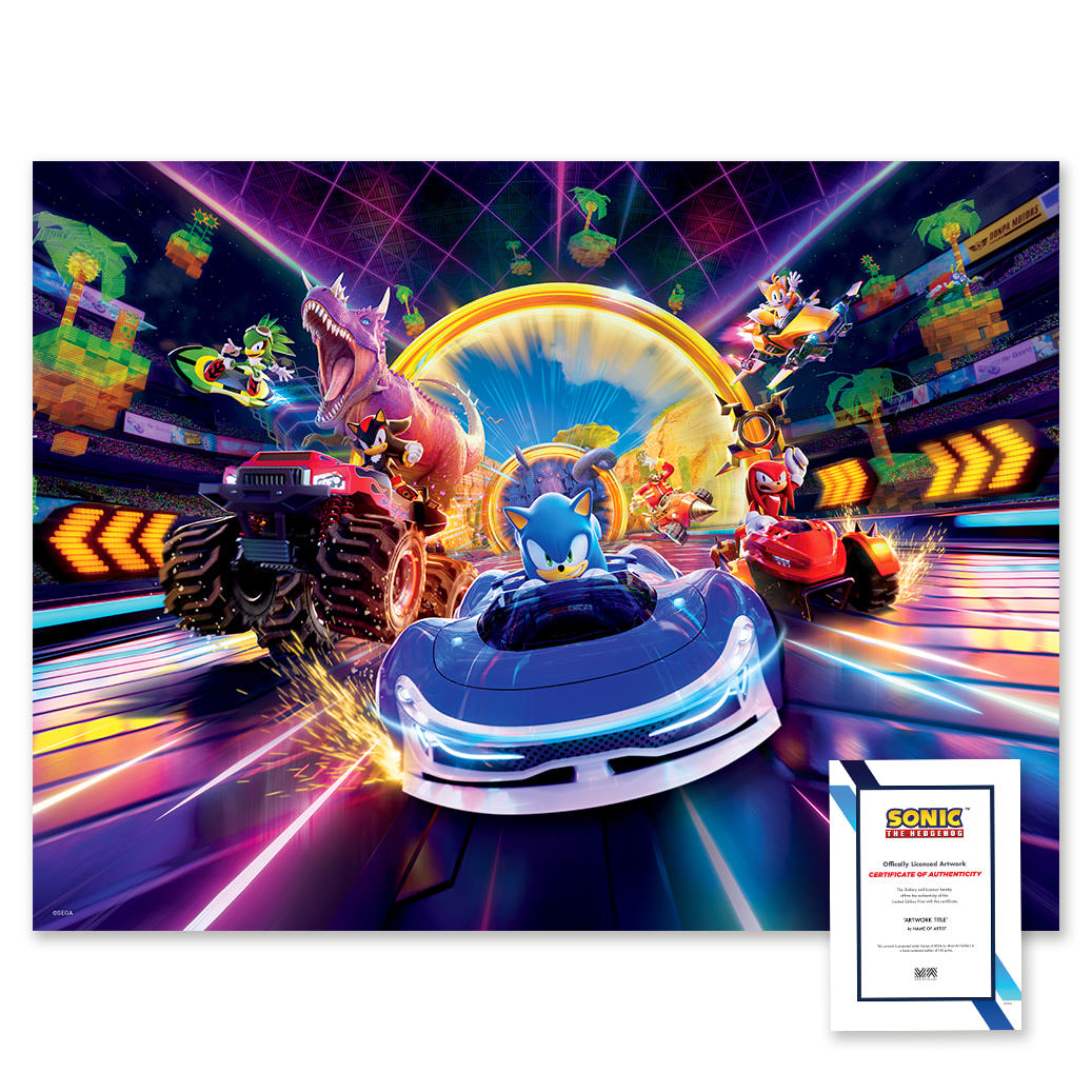 Sonic Racing: CrossWorlds Official Key-Art (Holographic Foil) Art